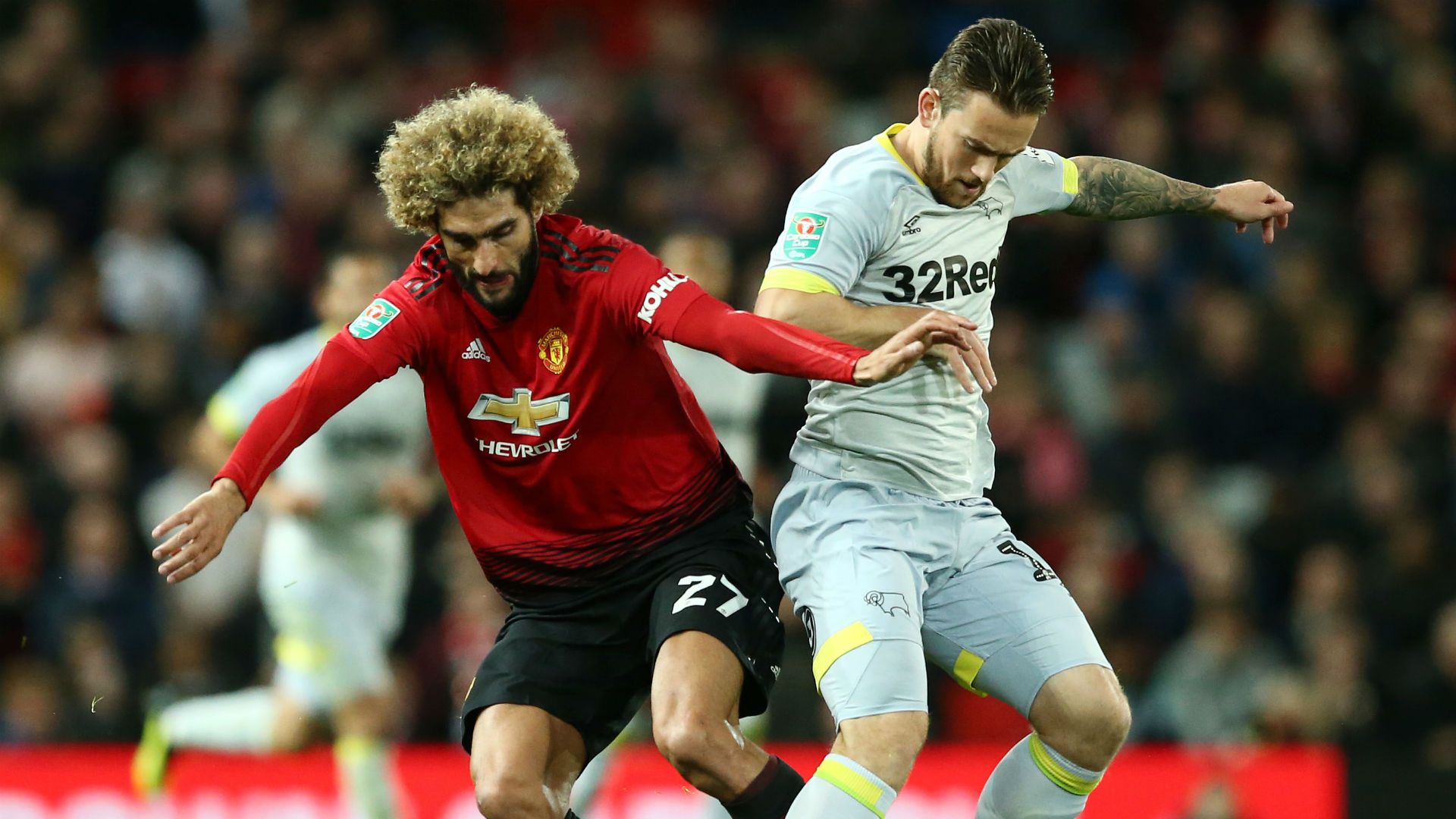 Marouane Fellaini Jack Marriott Manchester United Derby County League Cup 25092018