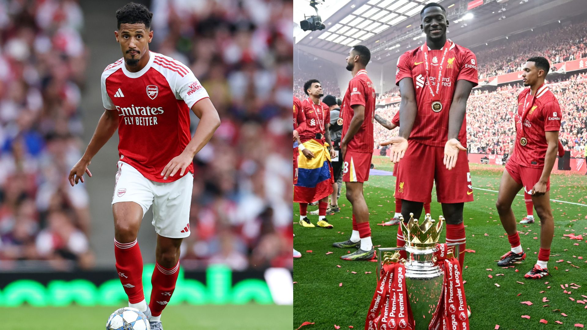 William Saliba Ibrahima Konate Arsenal Liverpool trophy