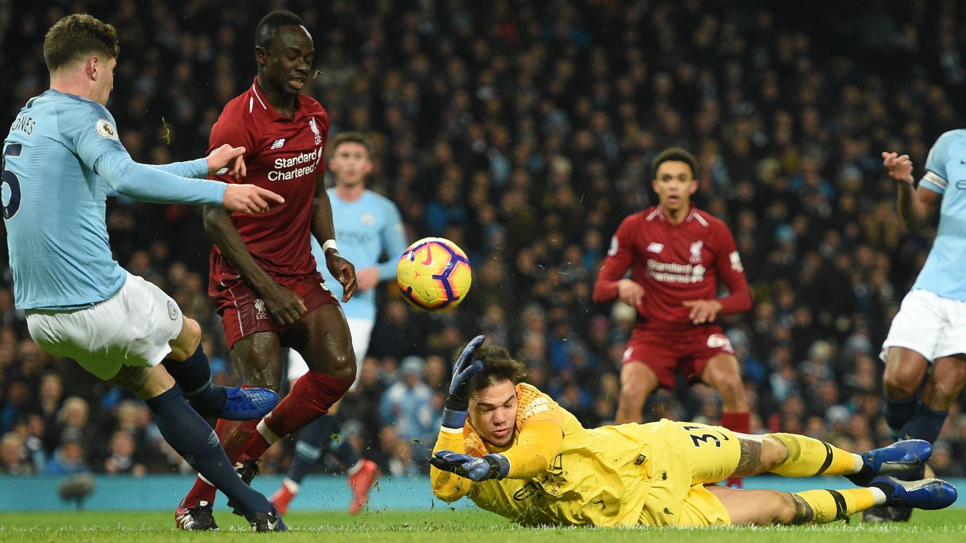 SADIO MANE LIVERPOOL EDERSON MANCHESTER CITY PREMIER LEAGUE 03012019