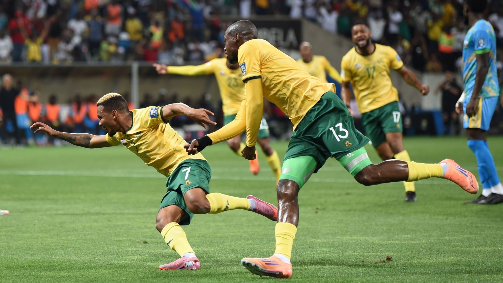 Oswin Appollis and Evidence Makgopa, Bafana Bafana