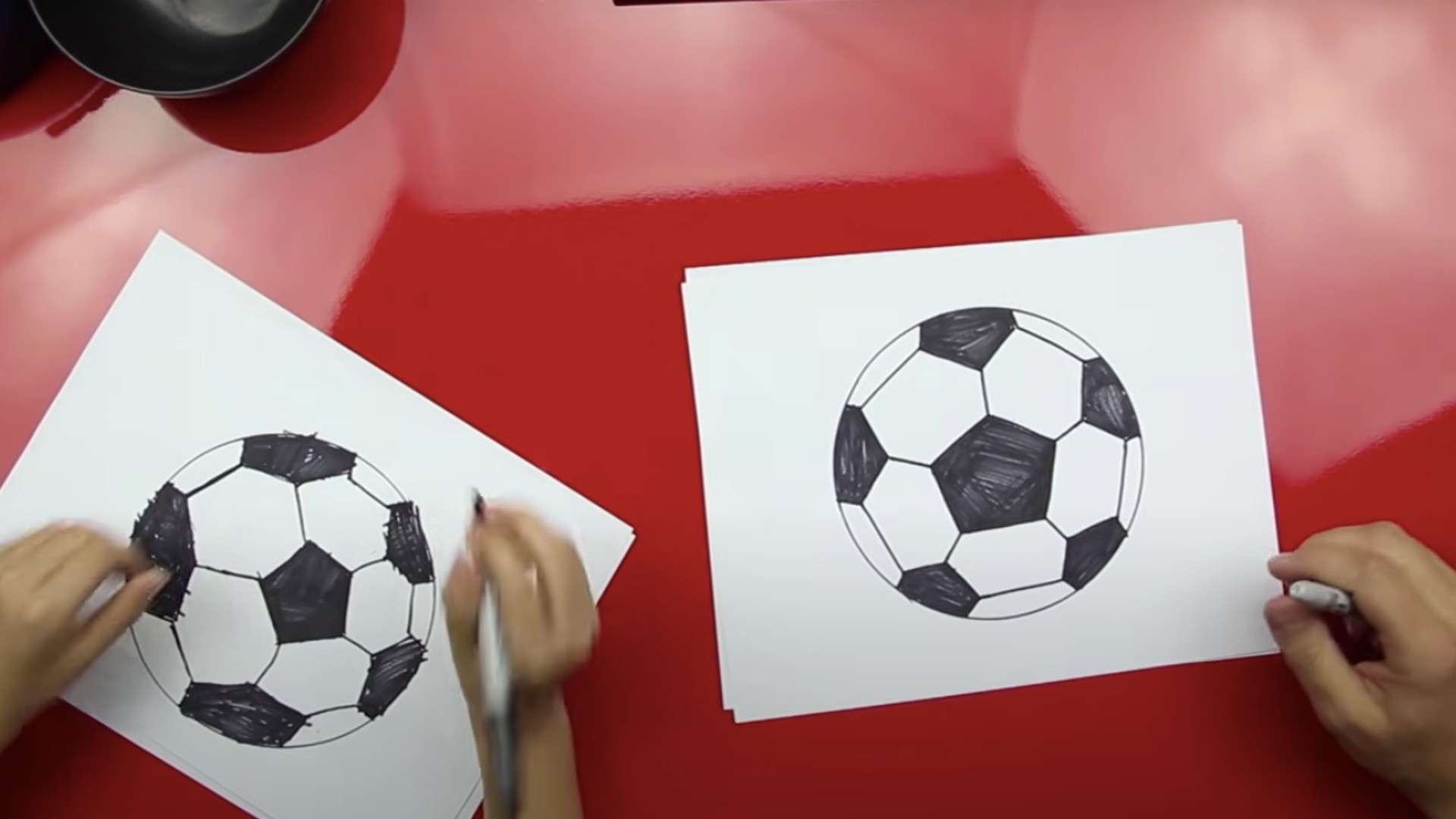 How to draw soccer ball 8