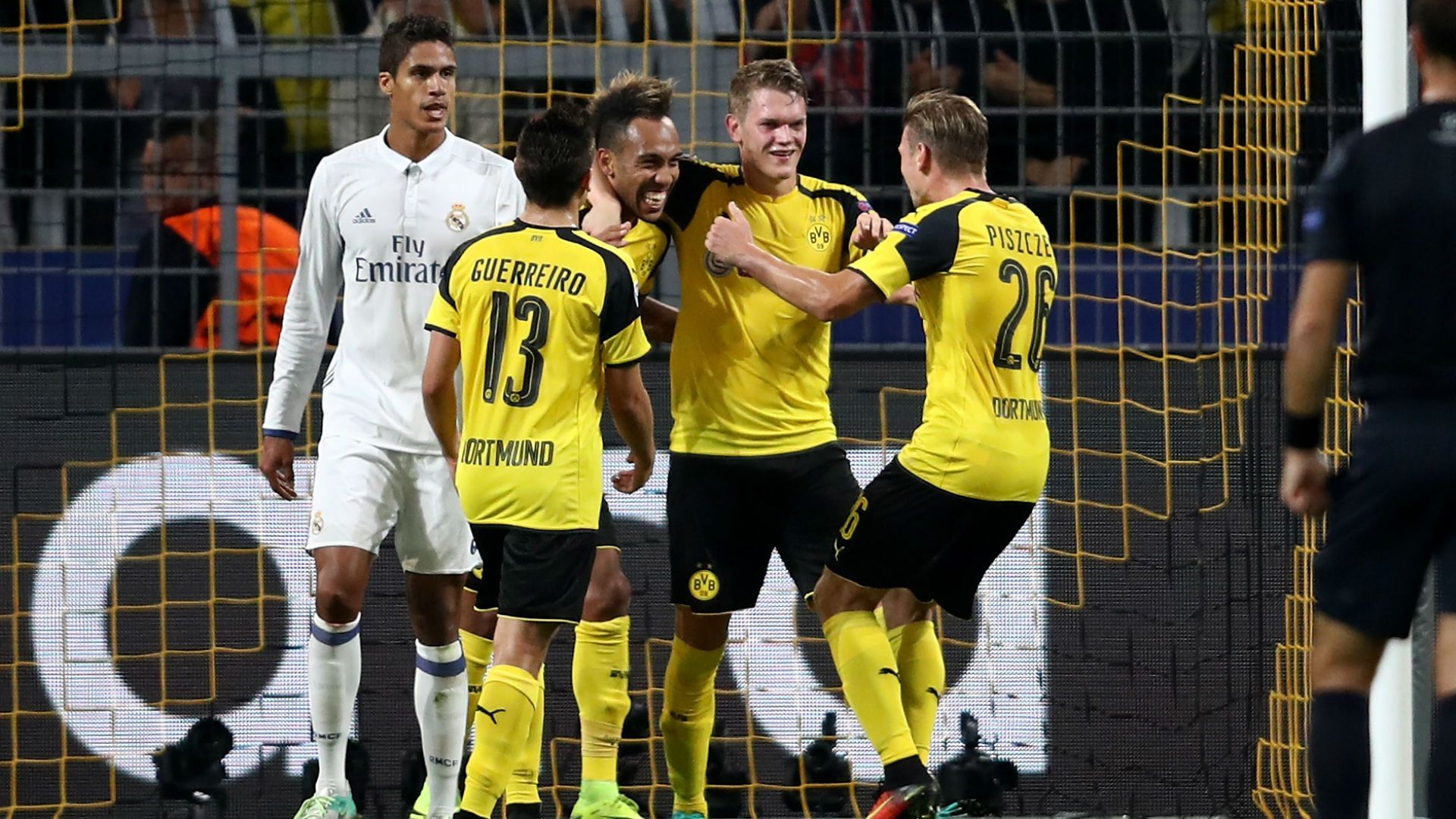 Pierre-Emerick Aubameyang Champions League Borussia Dortmund v Real Madrid 270916