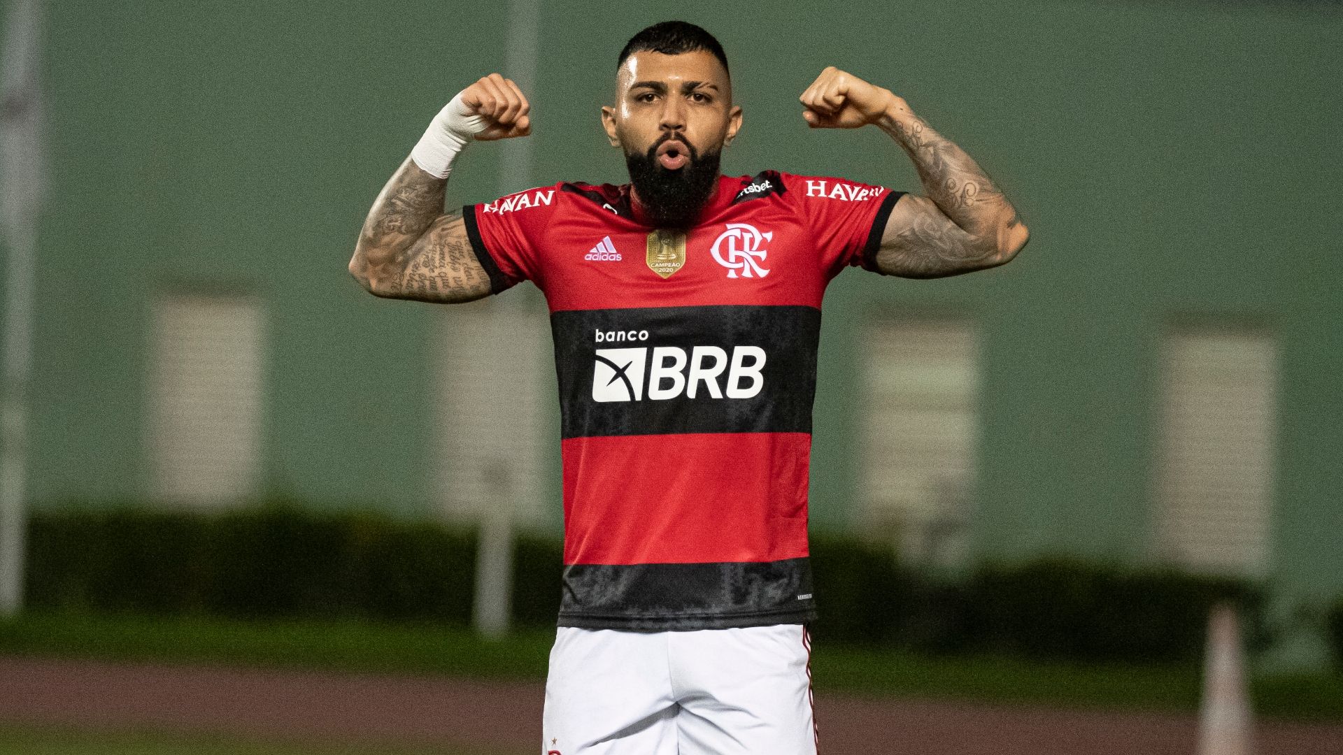 Gabigol comemora em Flamengo x Bahia, Brasileirão, 18072021