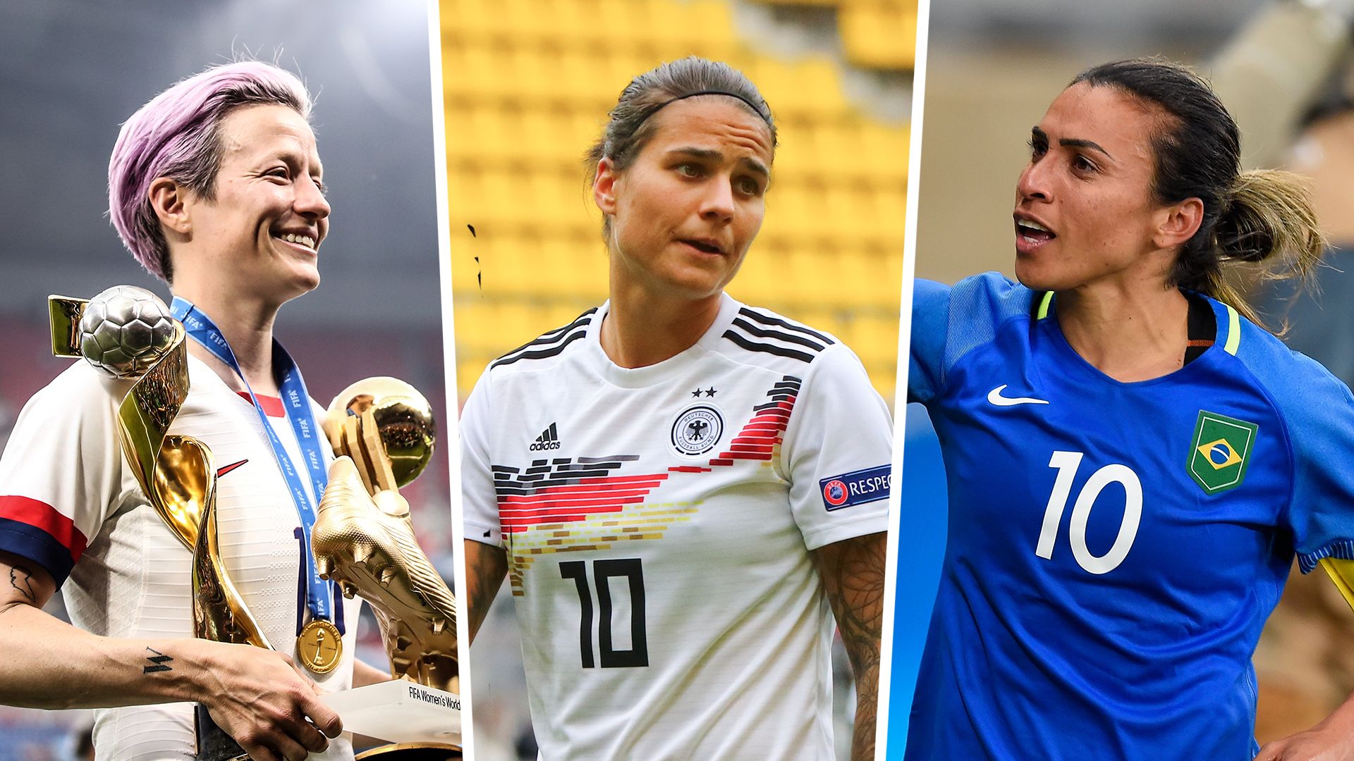 Rapinoe Marozsan Marta split