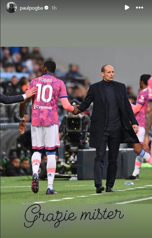 Paul Pogba Instagram Allegri
