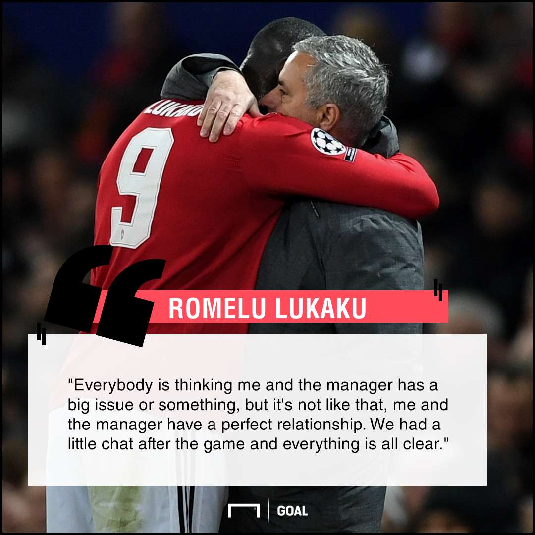 Romelu Lukaku Jose Mourinho Manchester United no rift