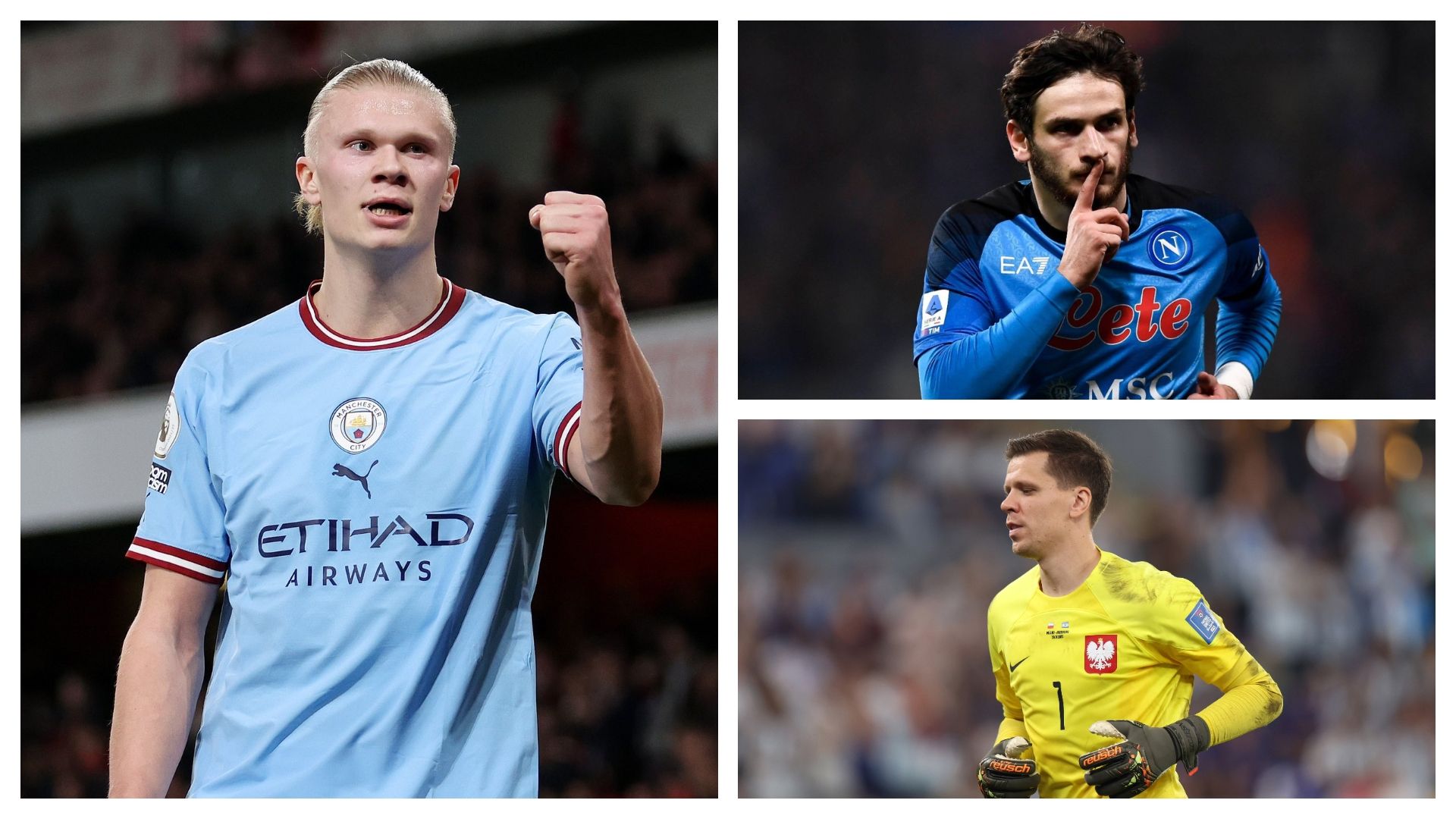 Erling Haland Szczęsny Kvara