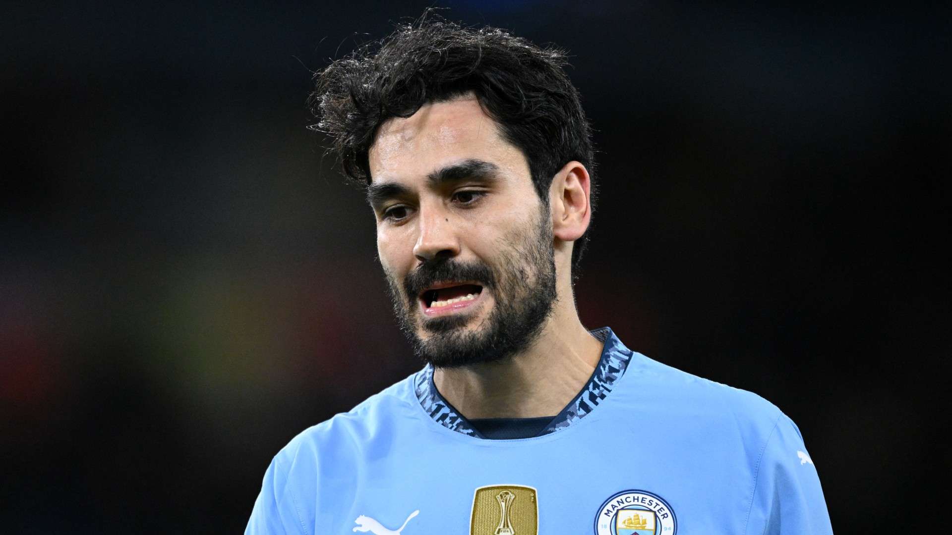 Ilkay Guendogan of Manchester City reacts
