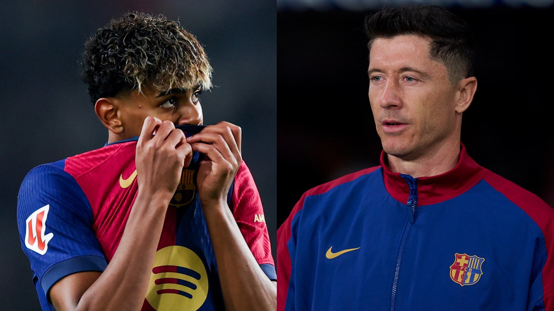 Lamine Yamal Robert Lewandowski Barcelona