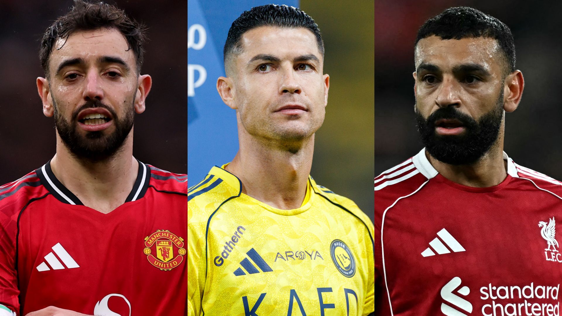 Cristiano Ronaldo Bruno Fernandes Mohamed Salah