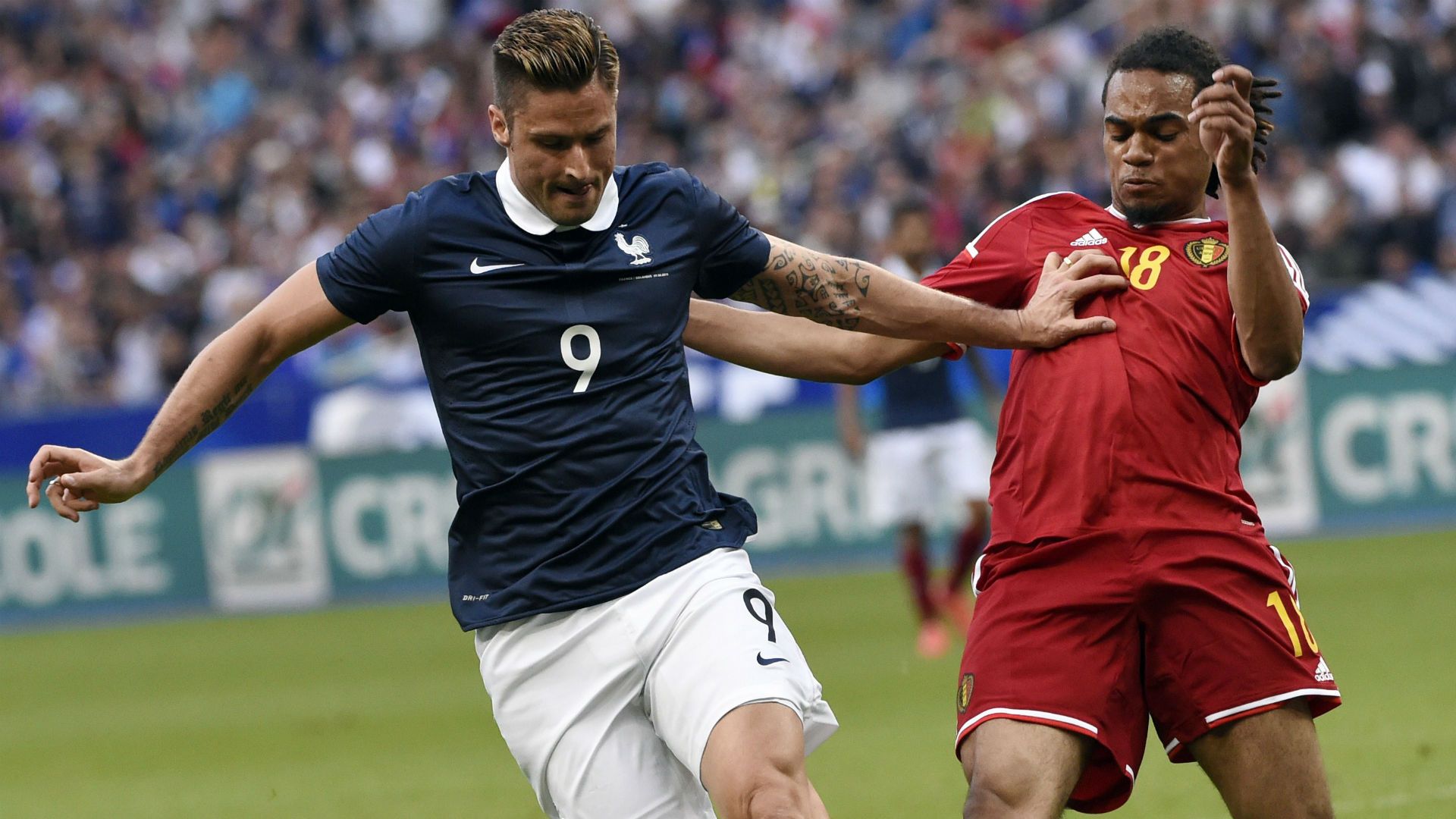 Olivier Giroud Jason Denayer France Belgium Friendly 07062015