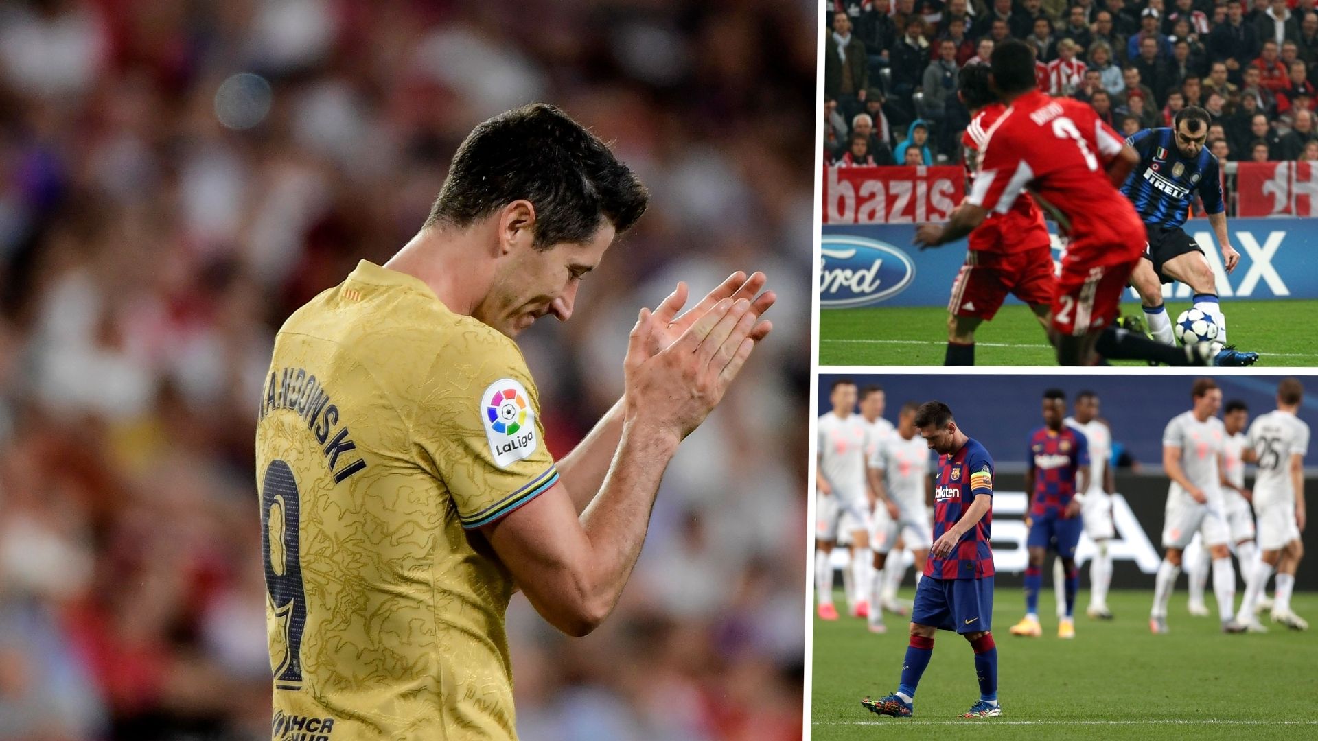 Inter Bayern Munchen Barcelona Lionel Messi Goran Pandev Robert Lewandowski
