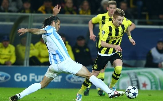 UEFA, Champions League, Borussia Dortmund vs. FC Malaga,Martin Demichelis; Marco Reus