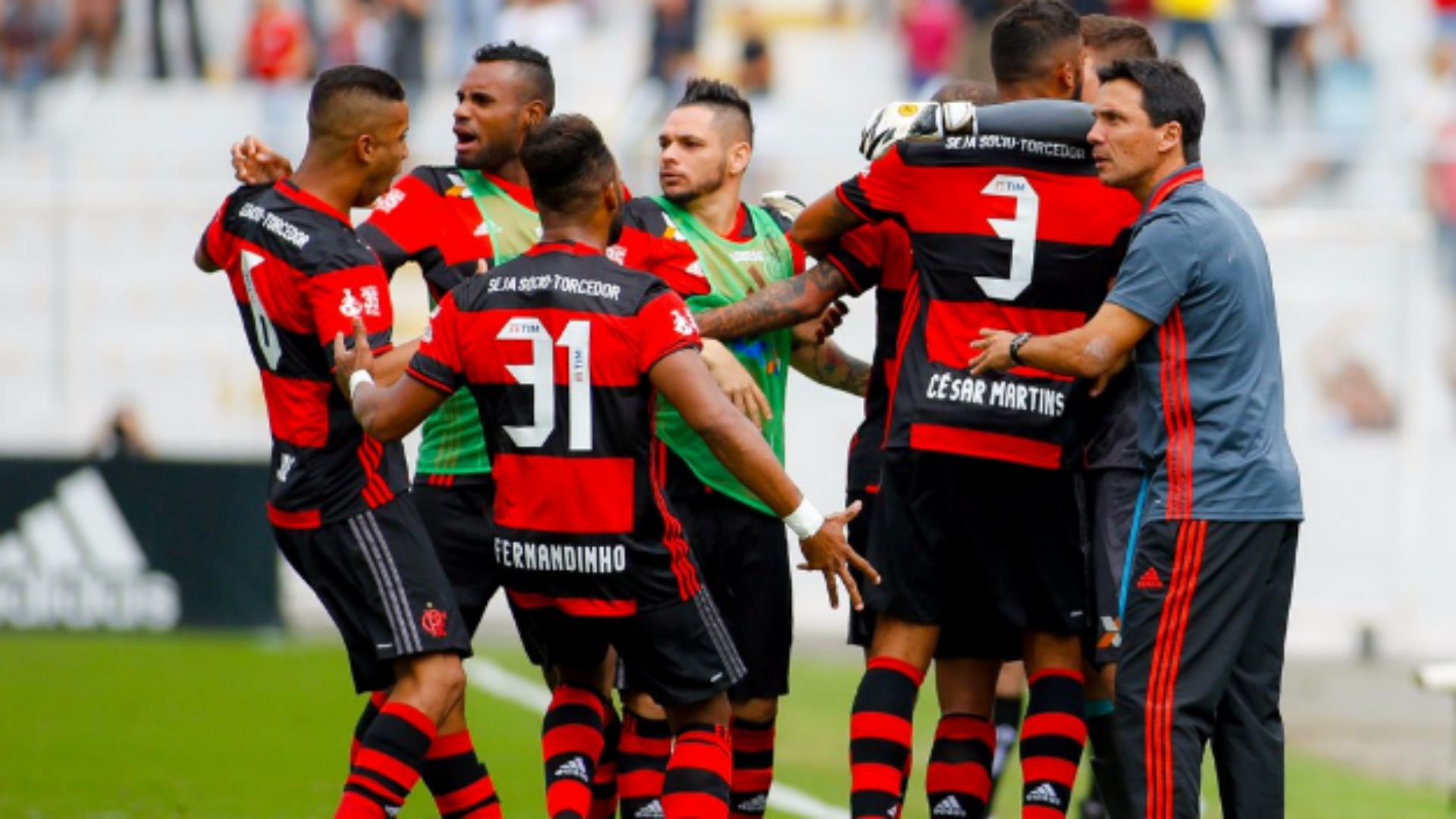 Fernandinho flamengo ponte preta 29 05 16