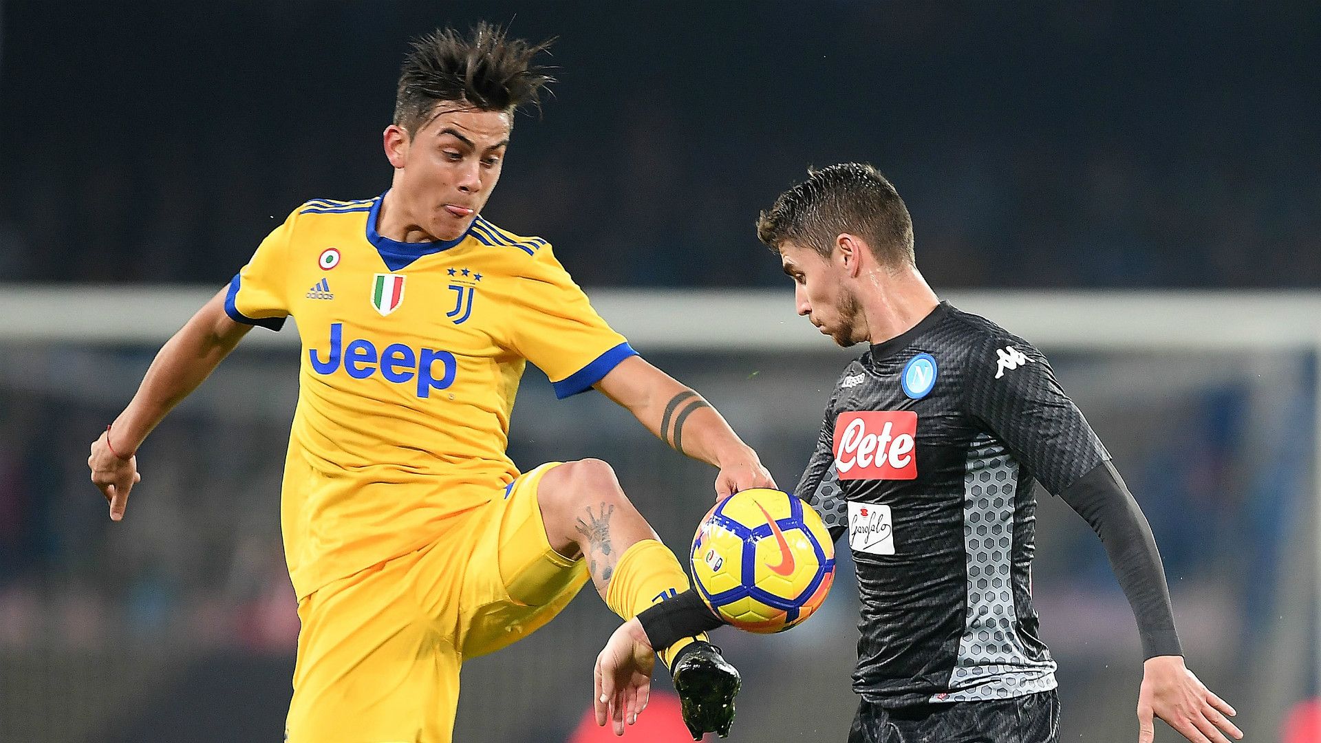 Paulo Dybala Jorginho Napoli Juventus Serie A