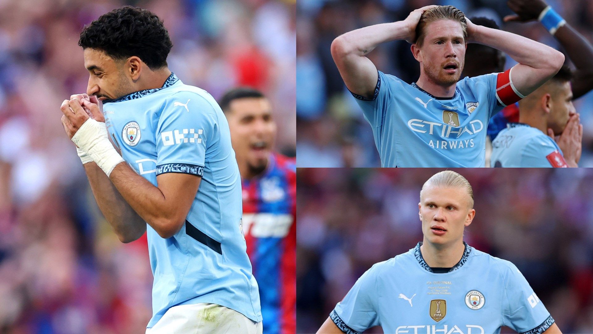 Marmoush De Bruyne Haaland Man City GFX