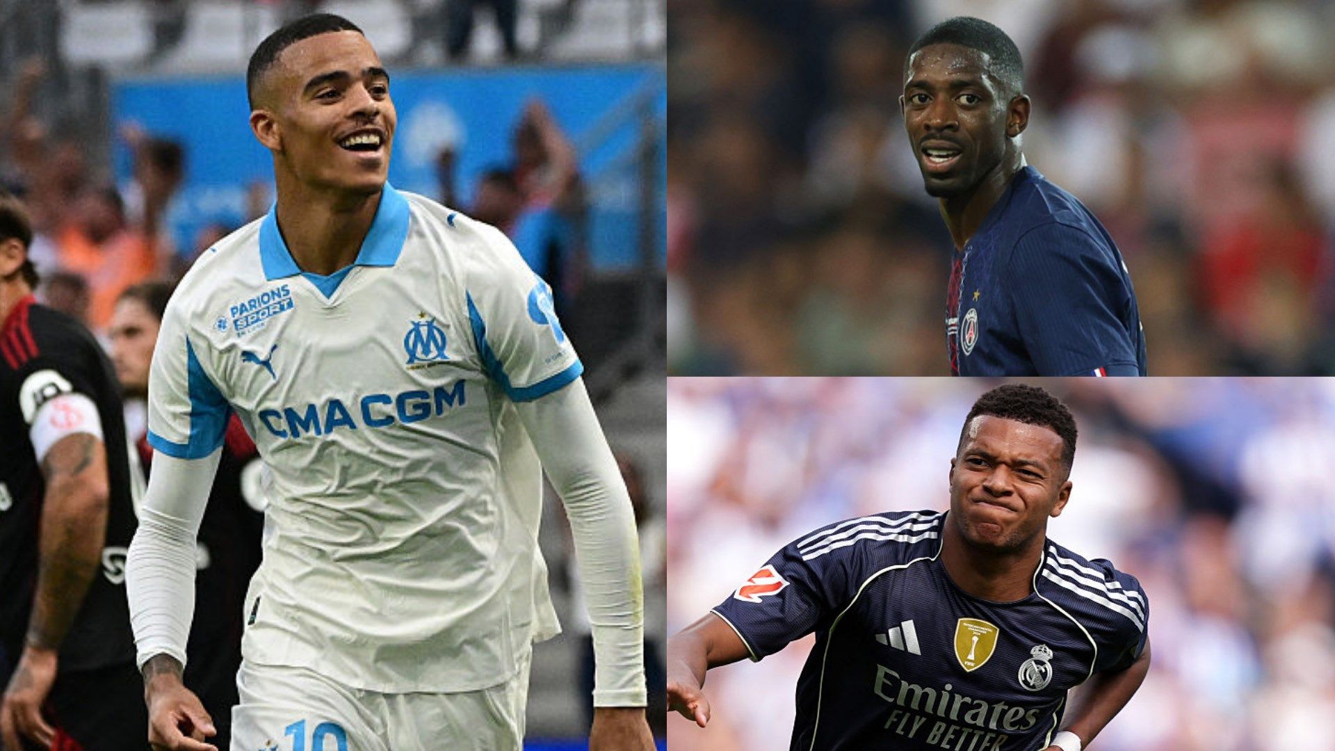 Greenwood, Dembele and Mbappe