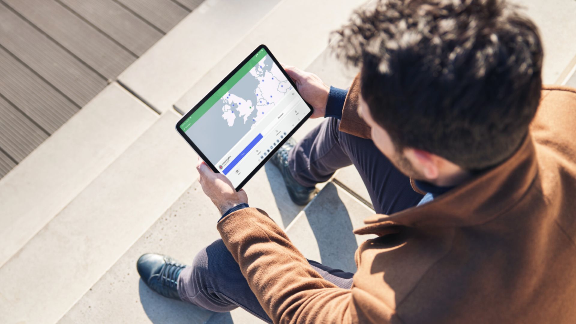 NordVPN on Android tablet