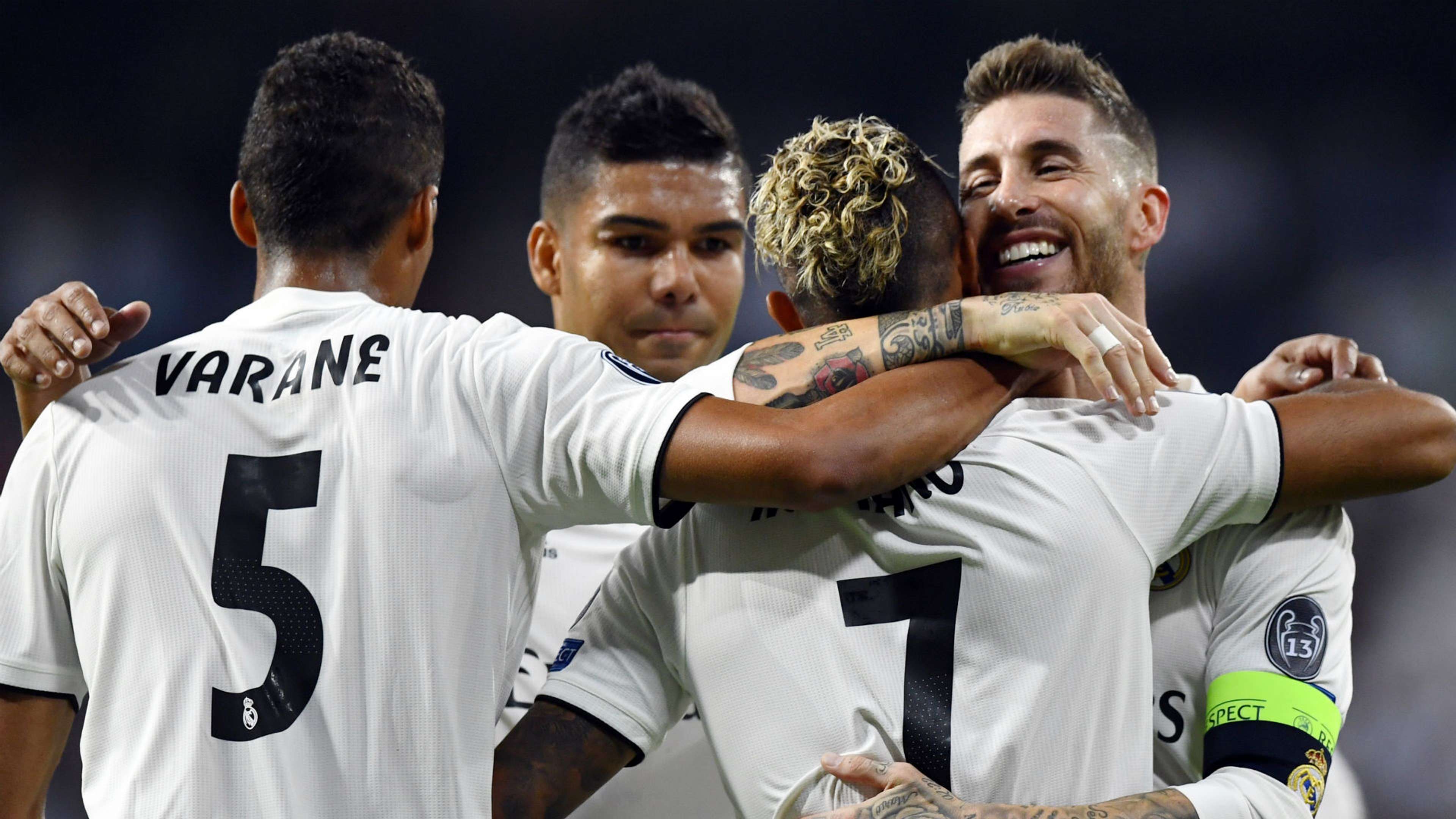 Varane Sergio Ramos Mariano Real Madrid Roma Champions League 19 09 2018