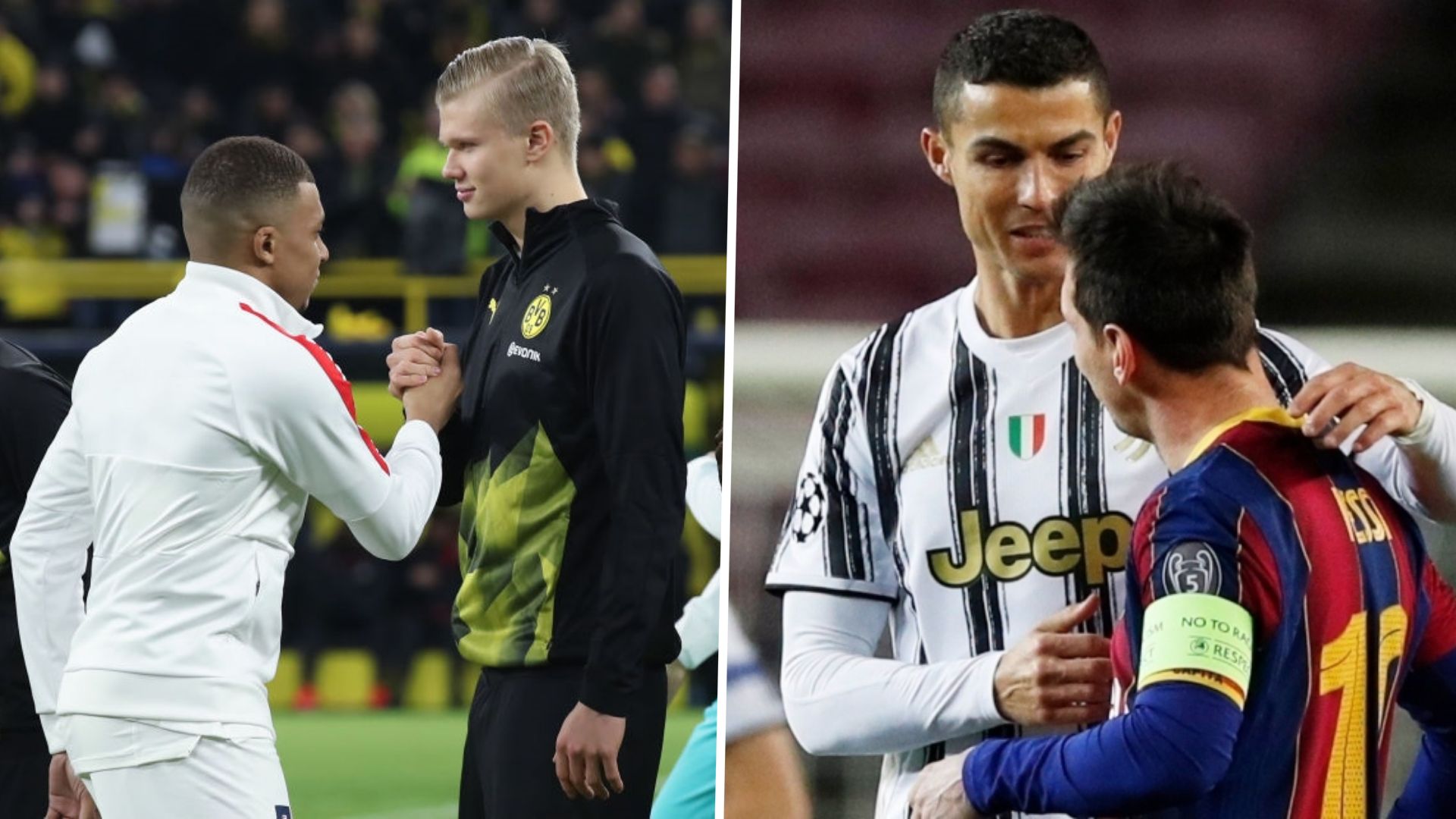 ميسي -كريستيانو ومبابي - هالاند