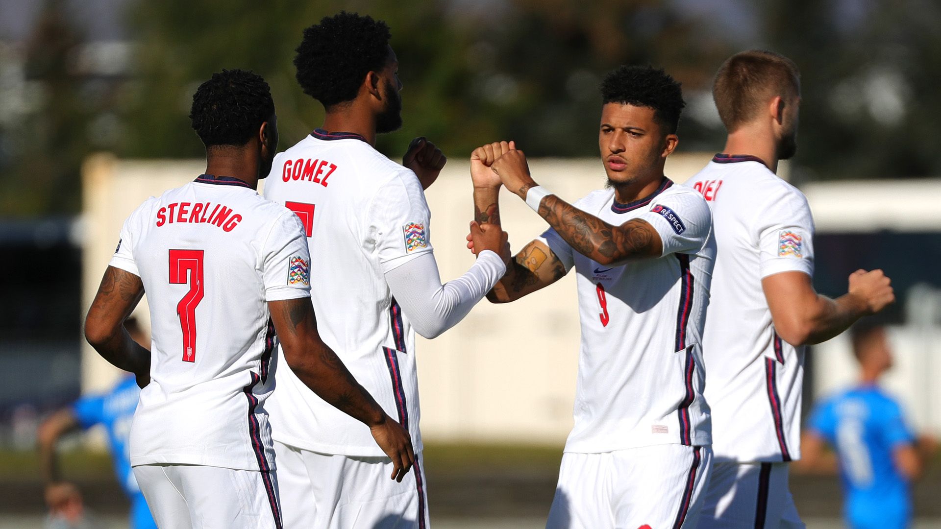 Raheem Sterling Joe Gomez Jadon Sancho England