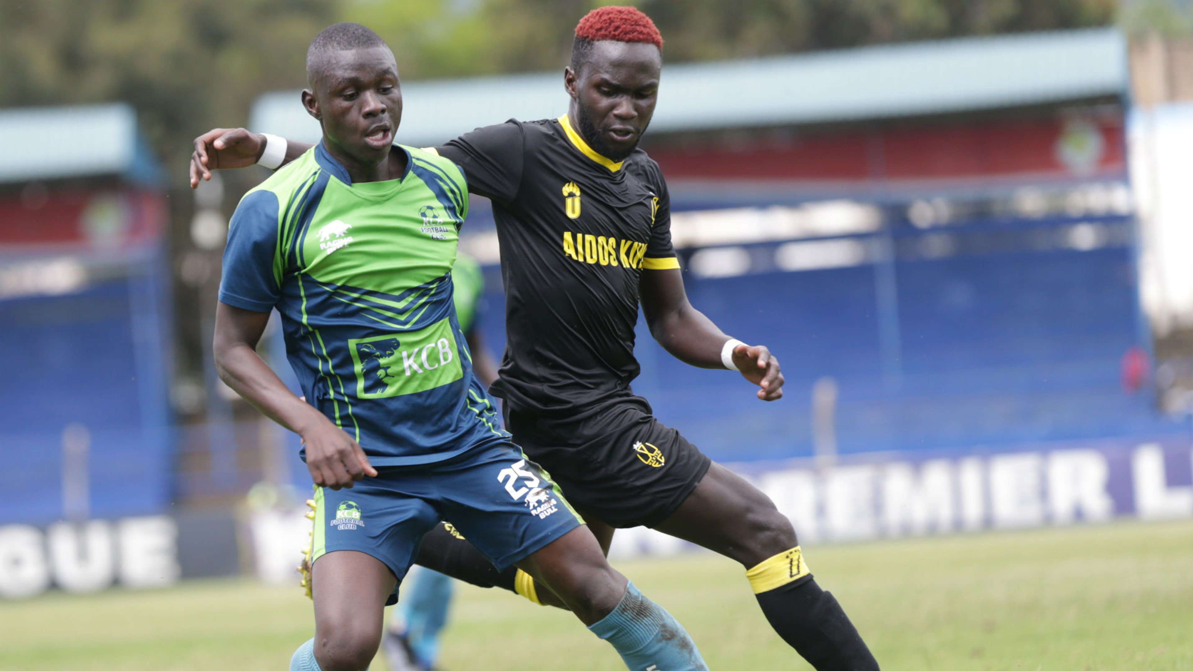 KENNEDDY OWINO OF KCB FCvs VICTOR NDINYA OF WAZITO FC.
