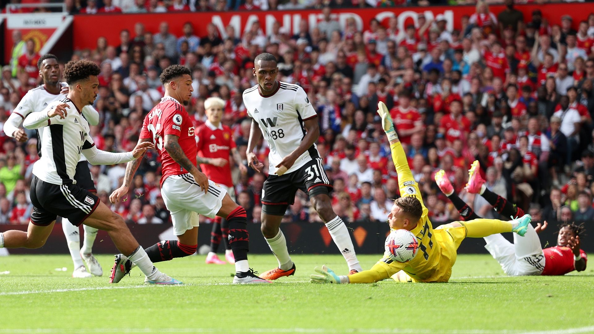 Jadon Sancho Manchester United Fulham Premier League 2022-23