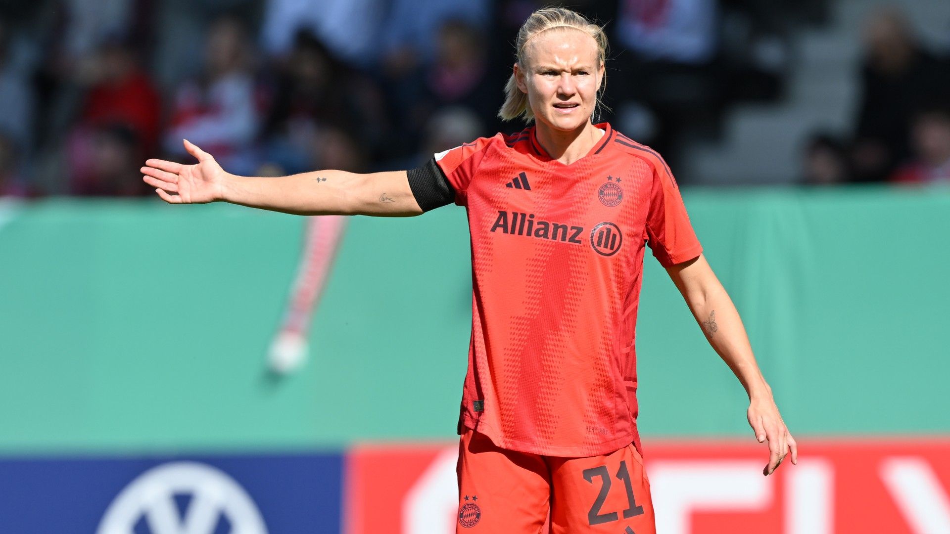  Pernille Harder of Bayern Munich gestures 