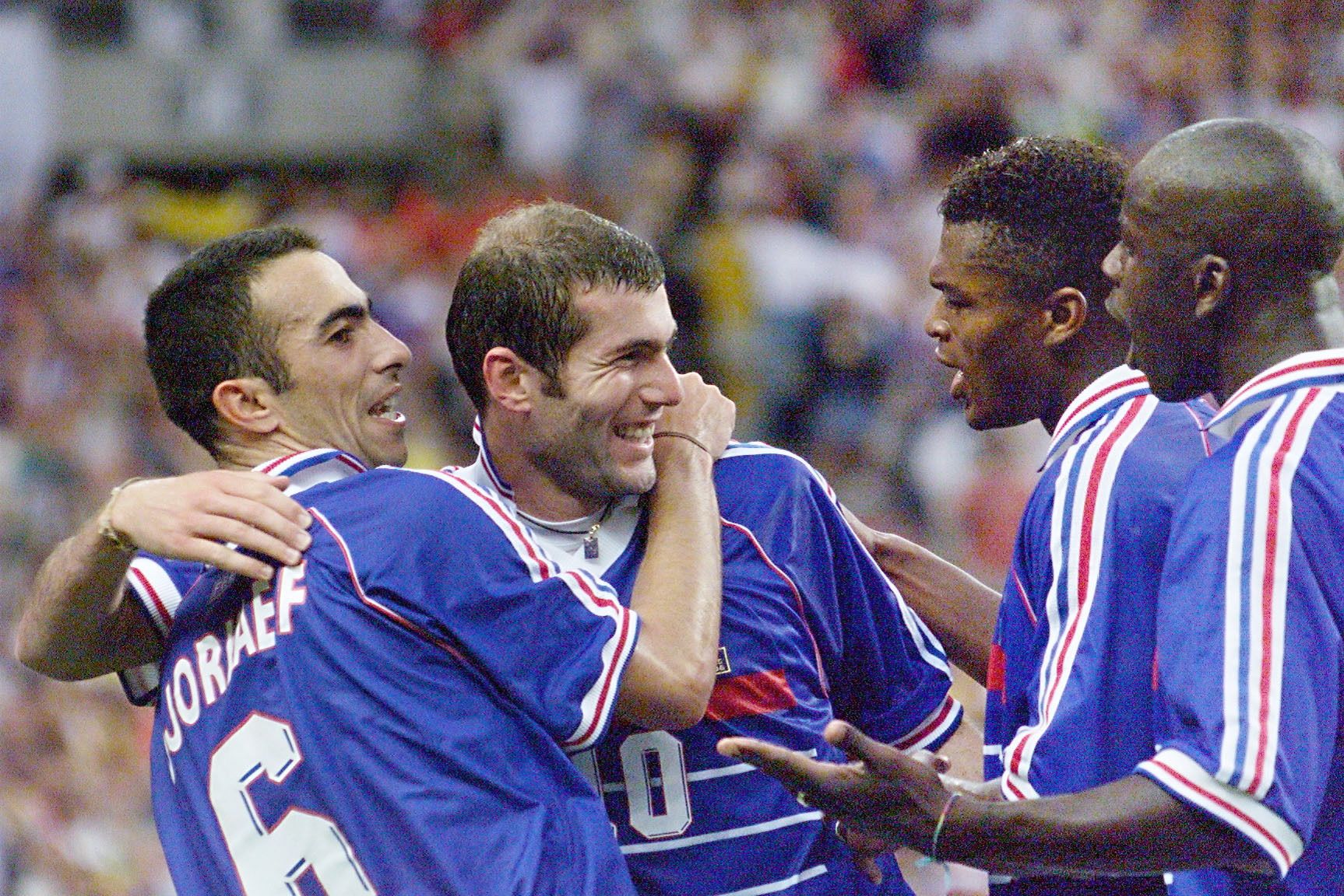 Zinedine Zidane, Youri Djorkaeff, Marcel Desailly, Lilian Thuram