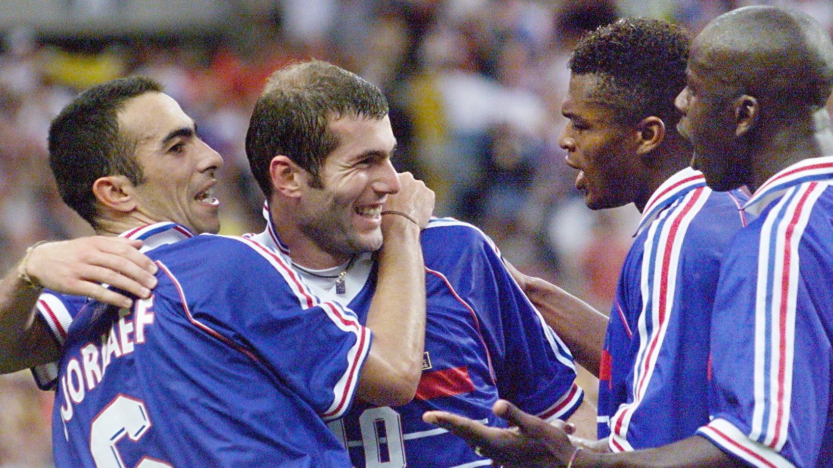 Zinedine Zidane, Youri Djorkaeff, Marcel Desailly, Lilian Thuram