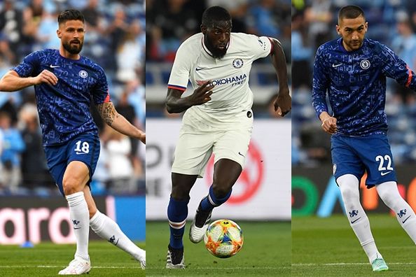 Chelsea: Olivier Giroud, Tiemoue Bakayoko, Hakim Ziyech