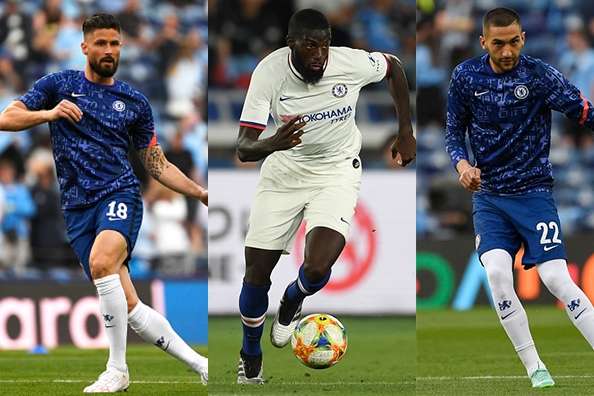 Chelsea: Olivier Giroud, Tiemoue Bakayoko, Hakim Ziyech