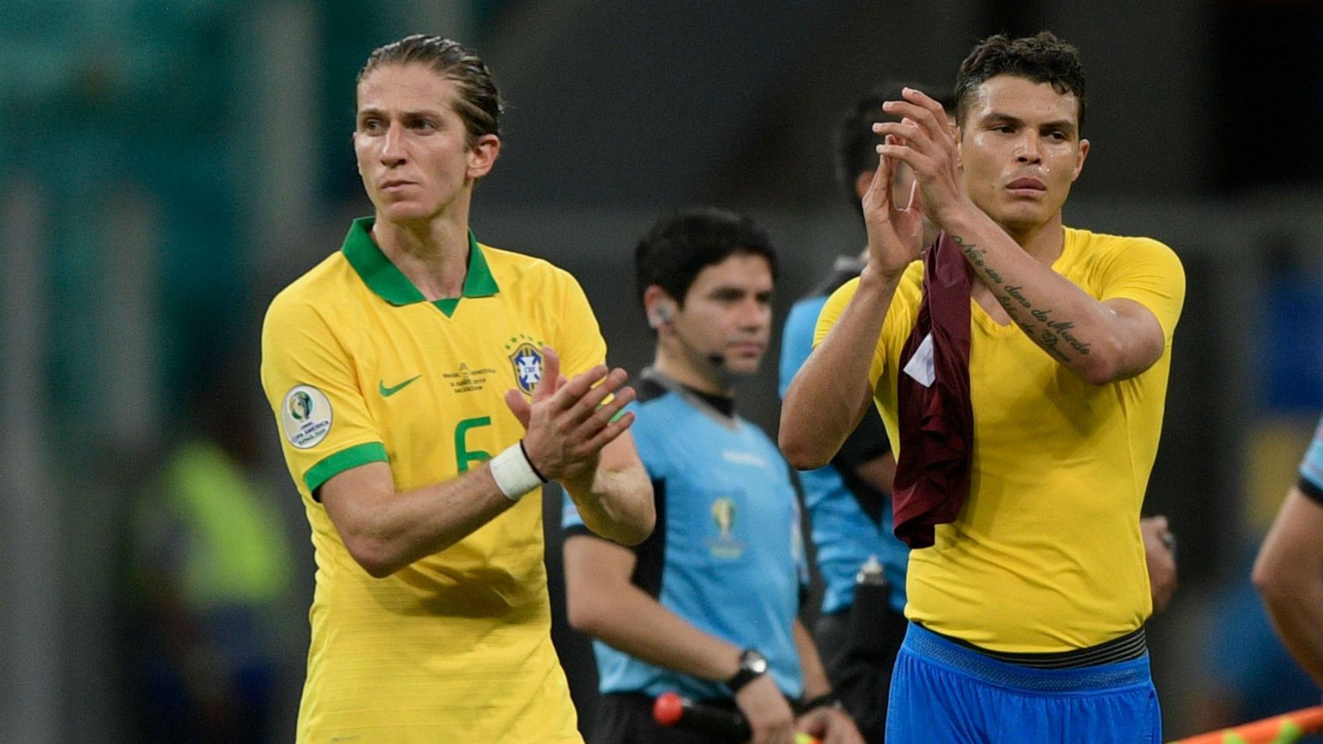 Filipe Luis Thiago Silva Brasil Venezuela Copa América 19 06 2019