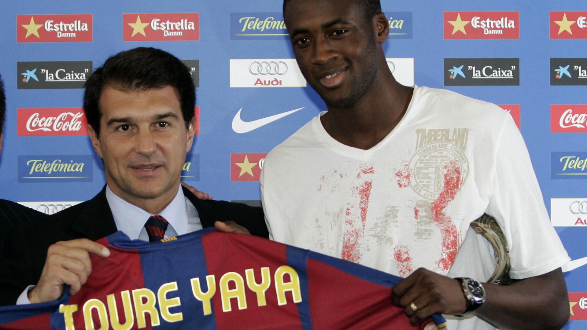 Yaya Toure Barcelona Joan Laporta