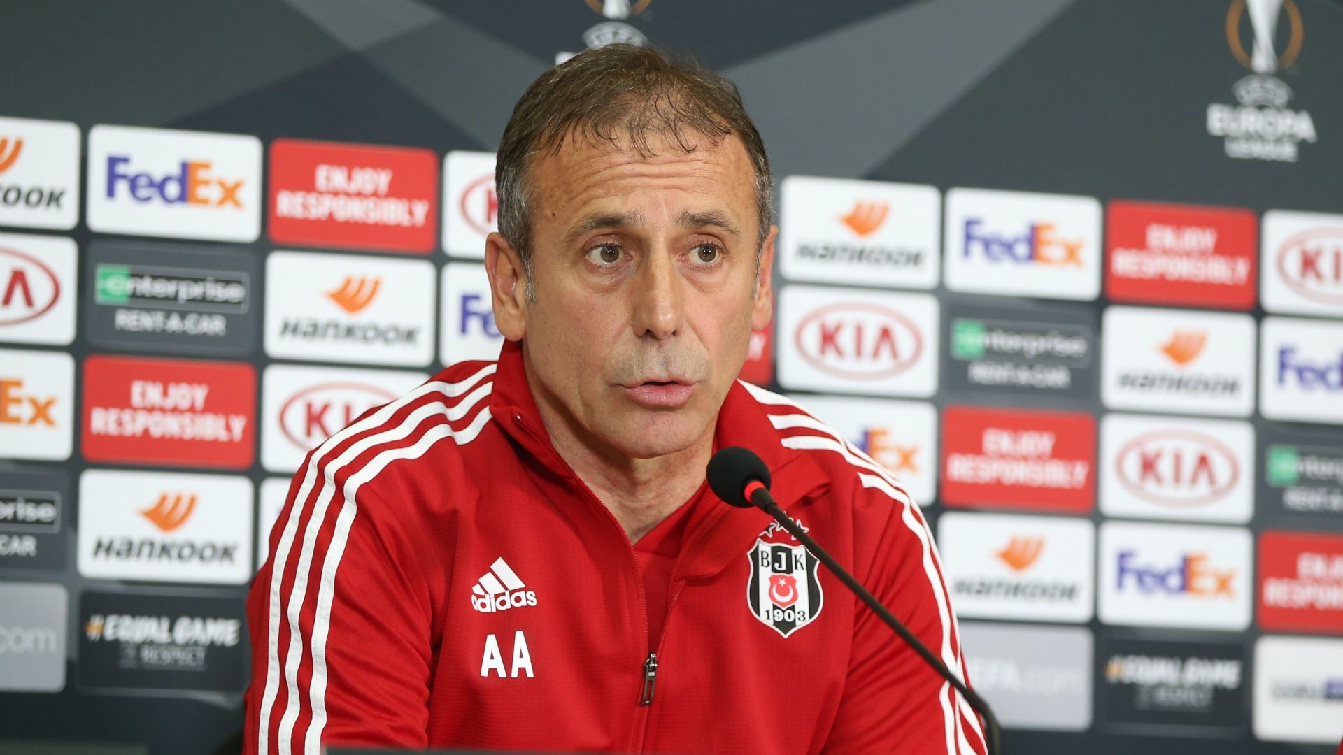 Abdullah Avci Besiktas Avrupa Ligi Press Conference 2019-2020
