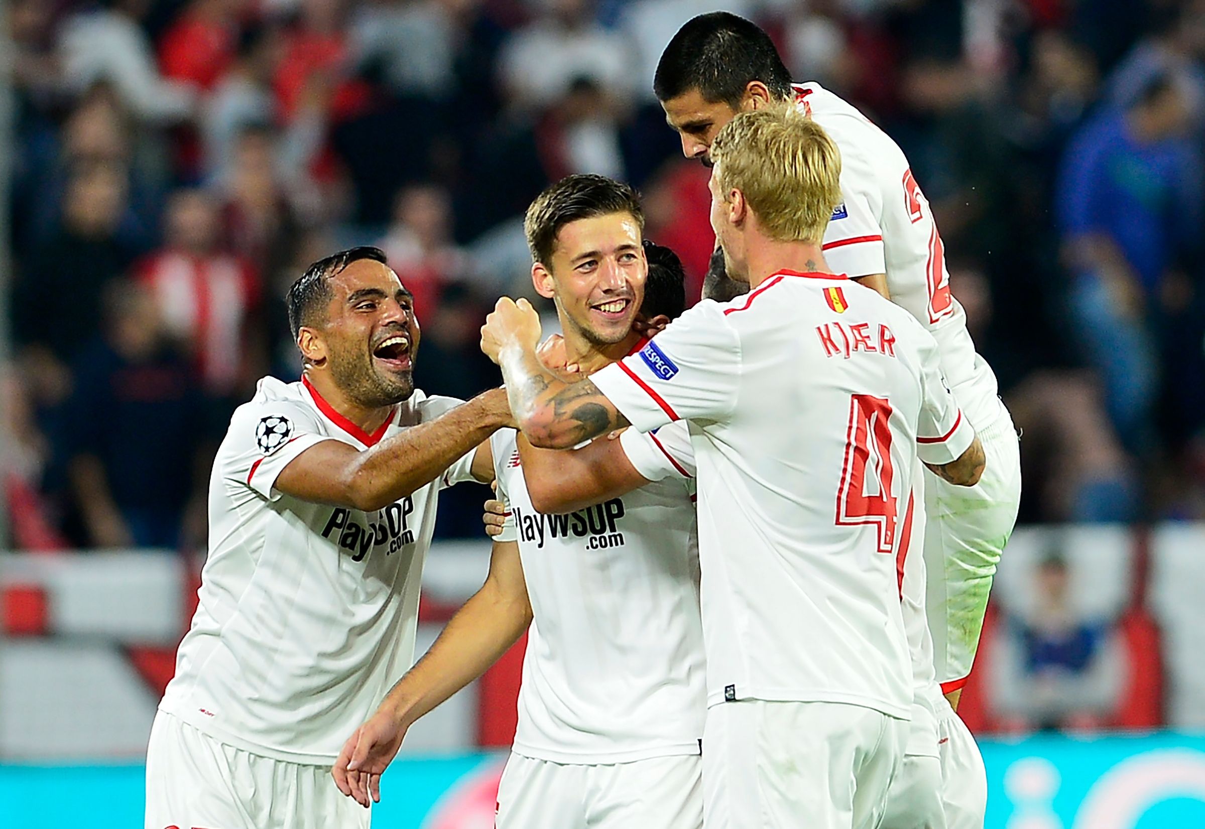 Lenglet Nolito Mercado Kjaer Sevilla