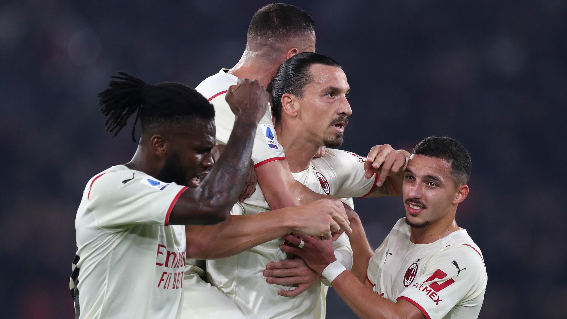 Ibrahimovic celebrating Roma Milan Serie A