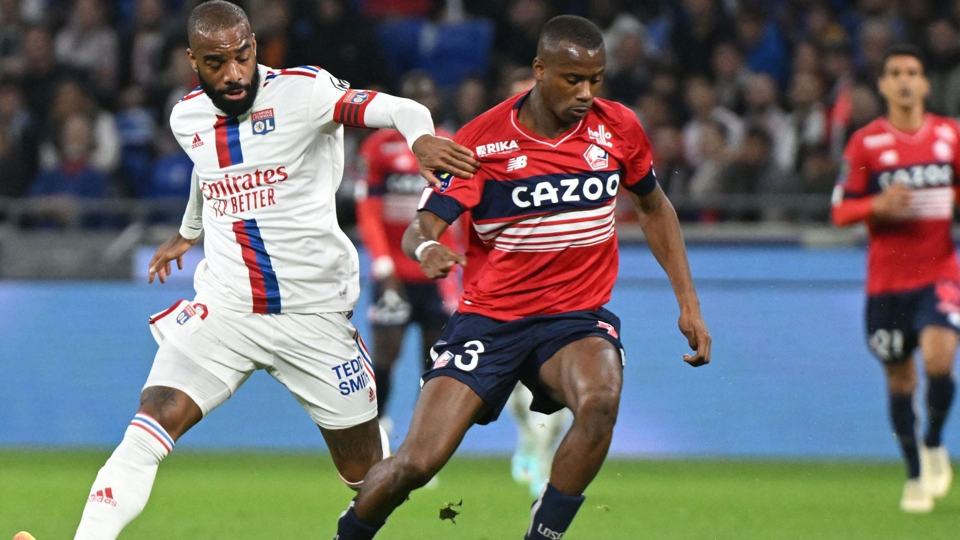 Alexandre Lacazette Tiago Djalo Lyon Lille Ligue 1 30102022