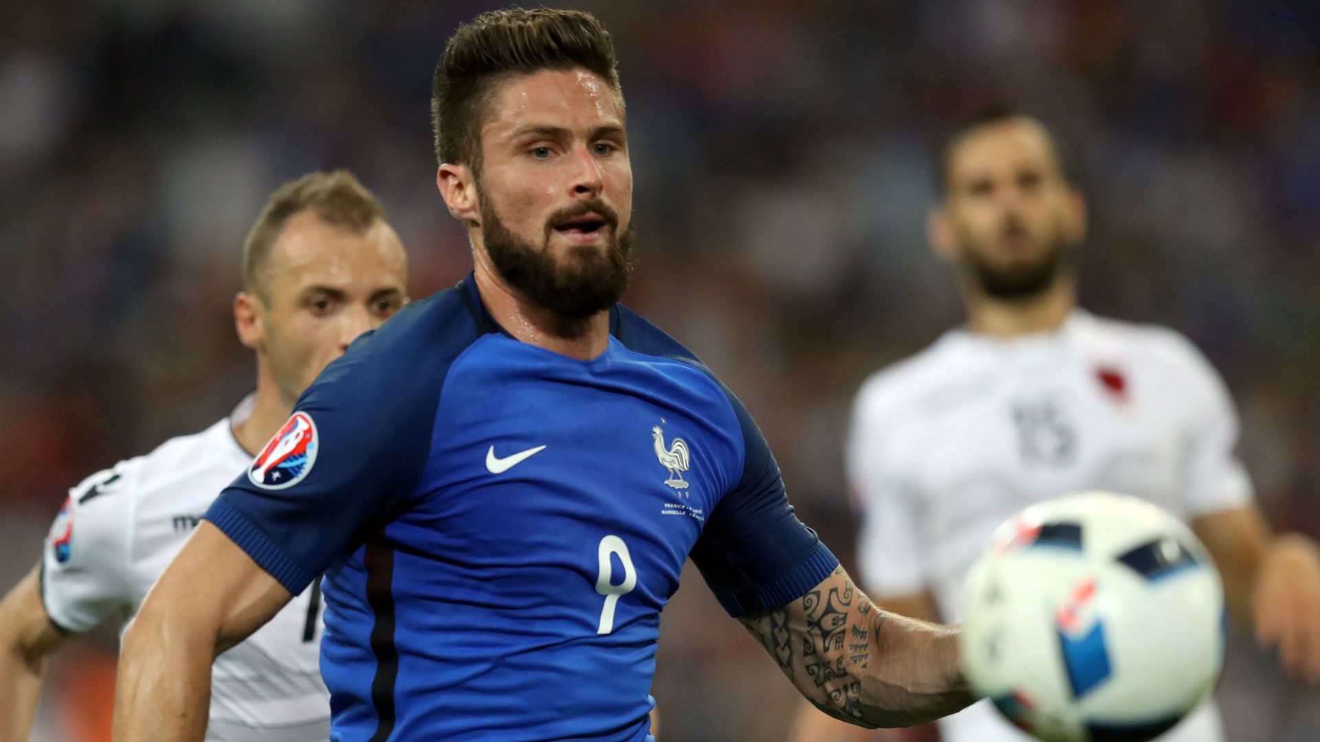 Olivier Giroud France Albania UEFA Euro 2016 15062016