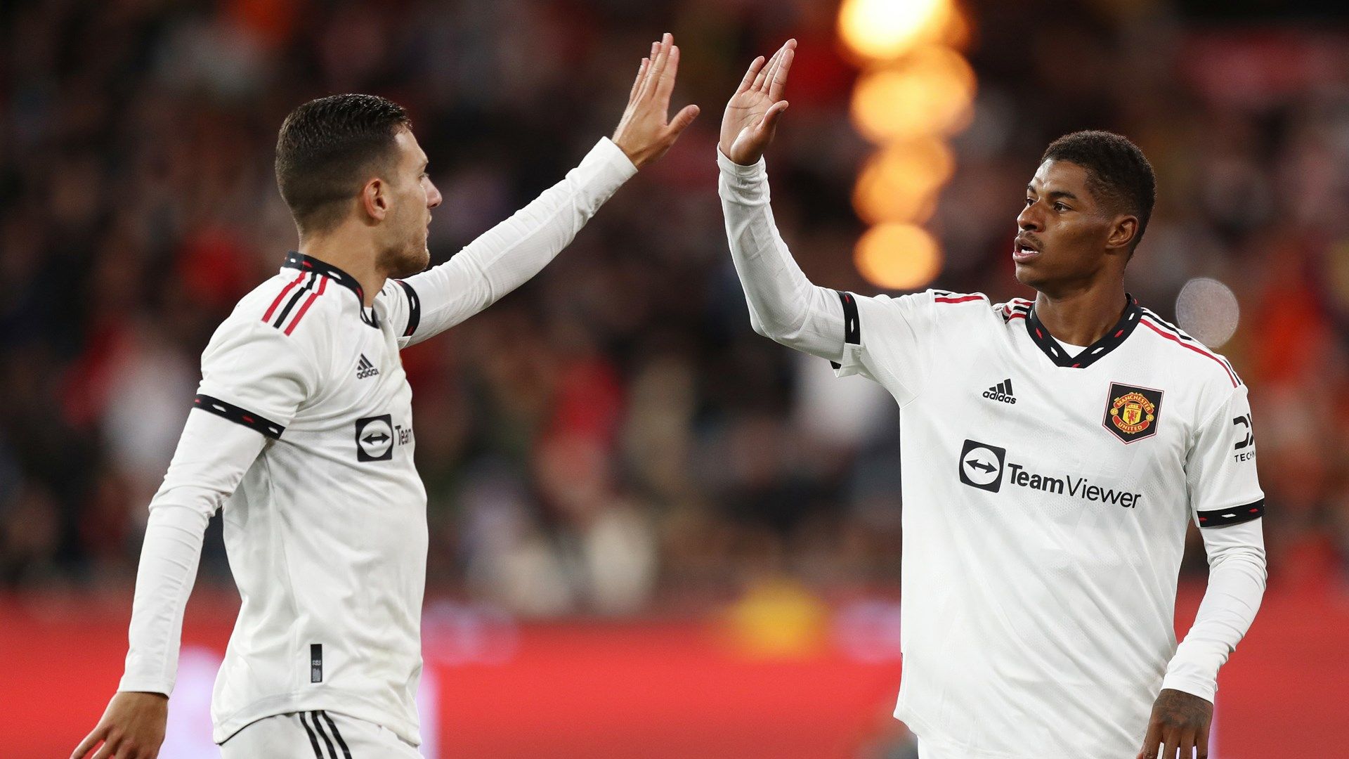 Marcus Rashford Diogo Dalot Manchester United 2022