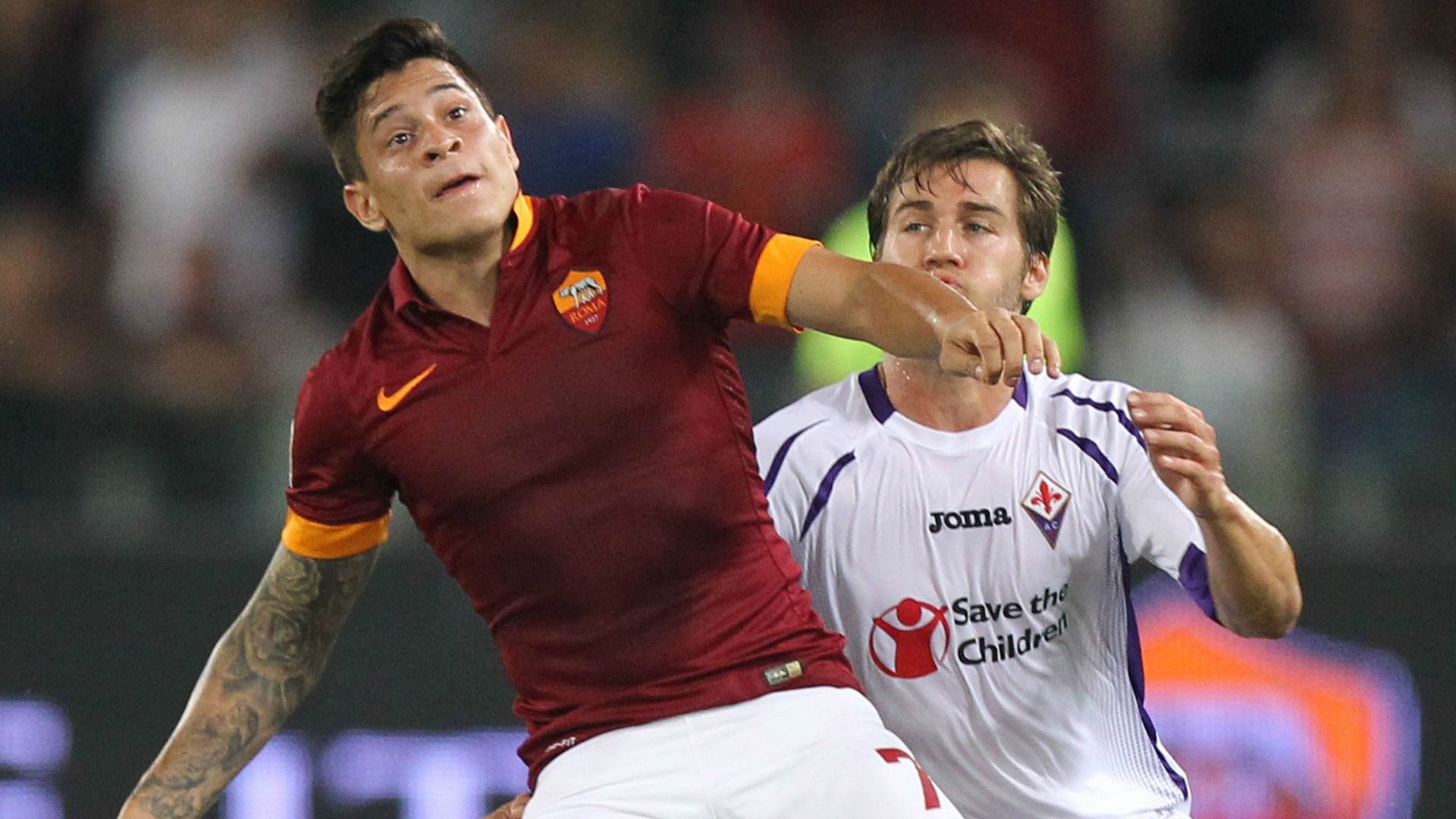 Juan Manuel Iturbe Joshua Brillante Roma Fiorentina Serie A