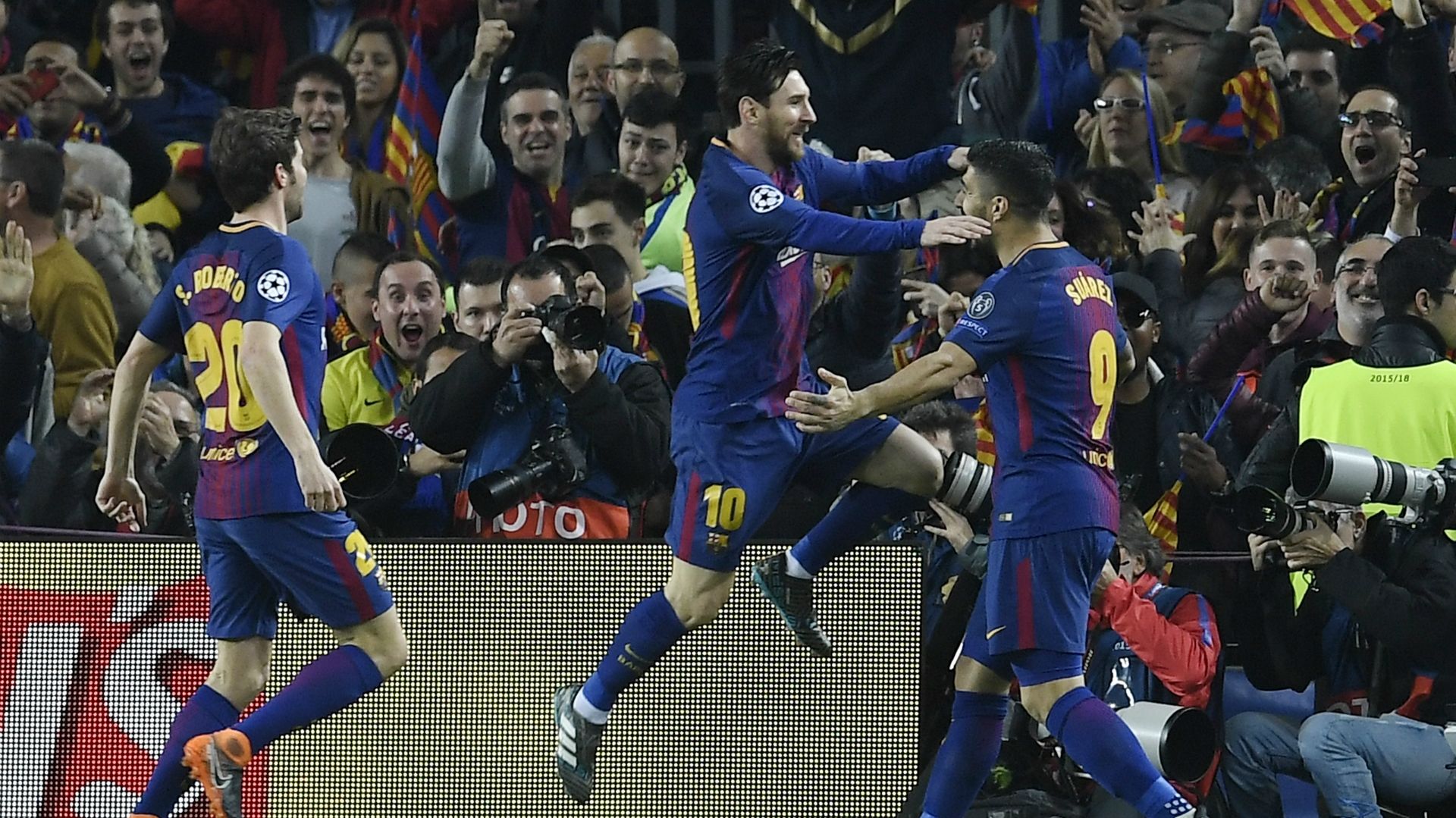 Lionel Messi Luis Suarez Sergi Roberto Barcelona