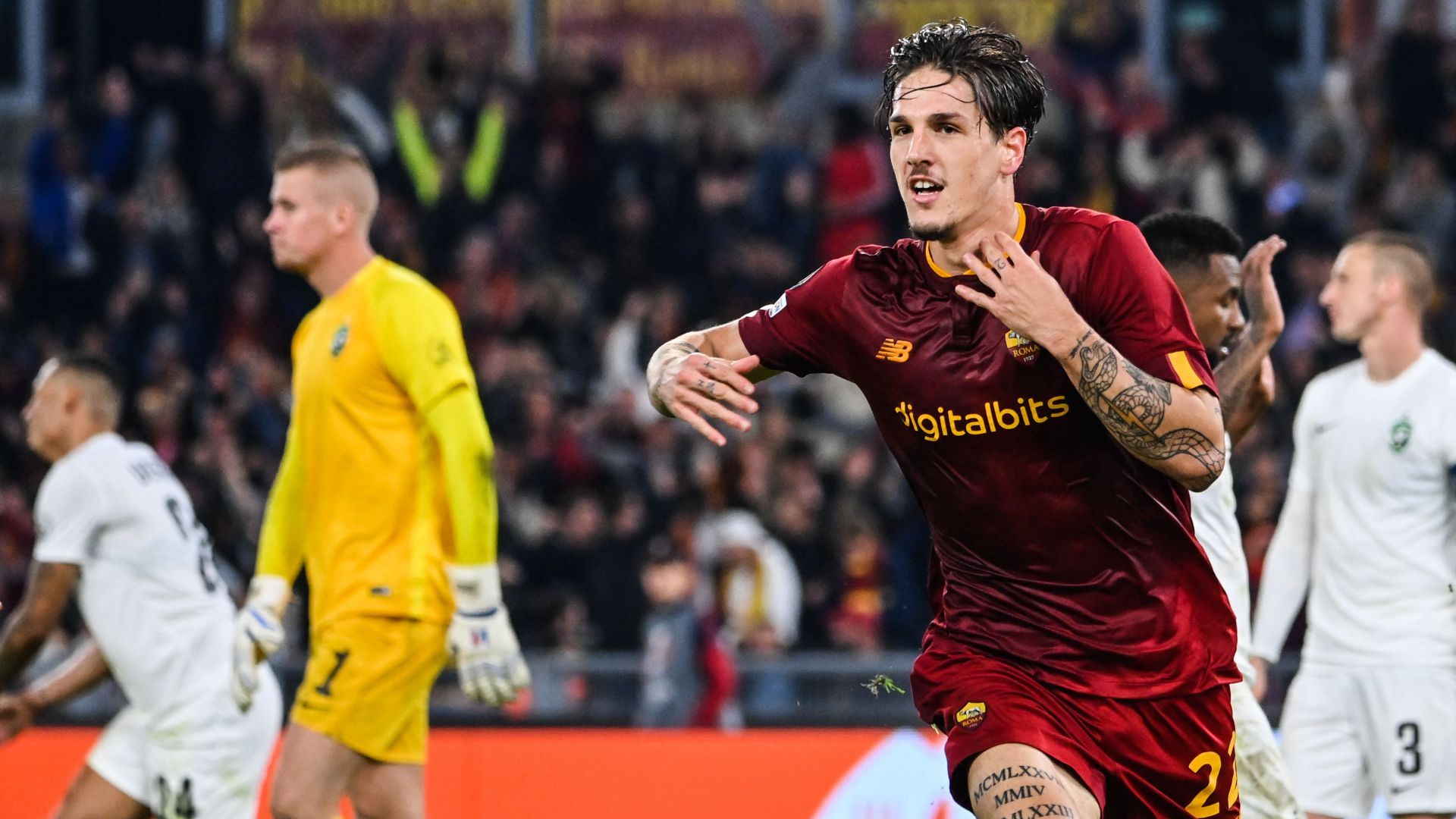 Nicolo Zaniolo Roma Ludogorets Europa League