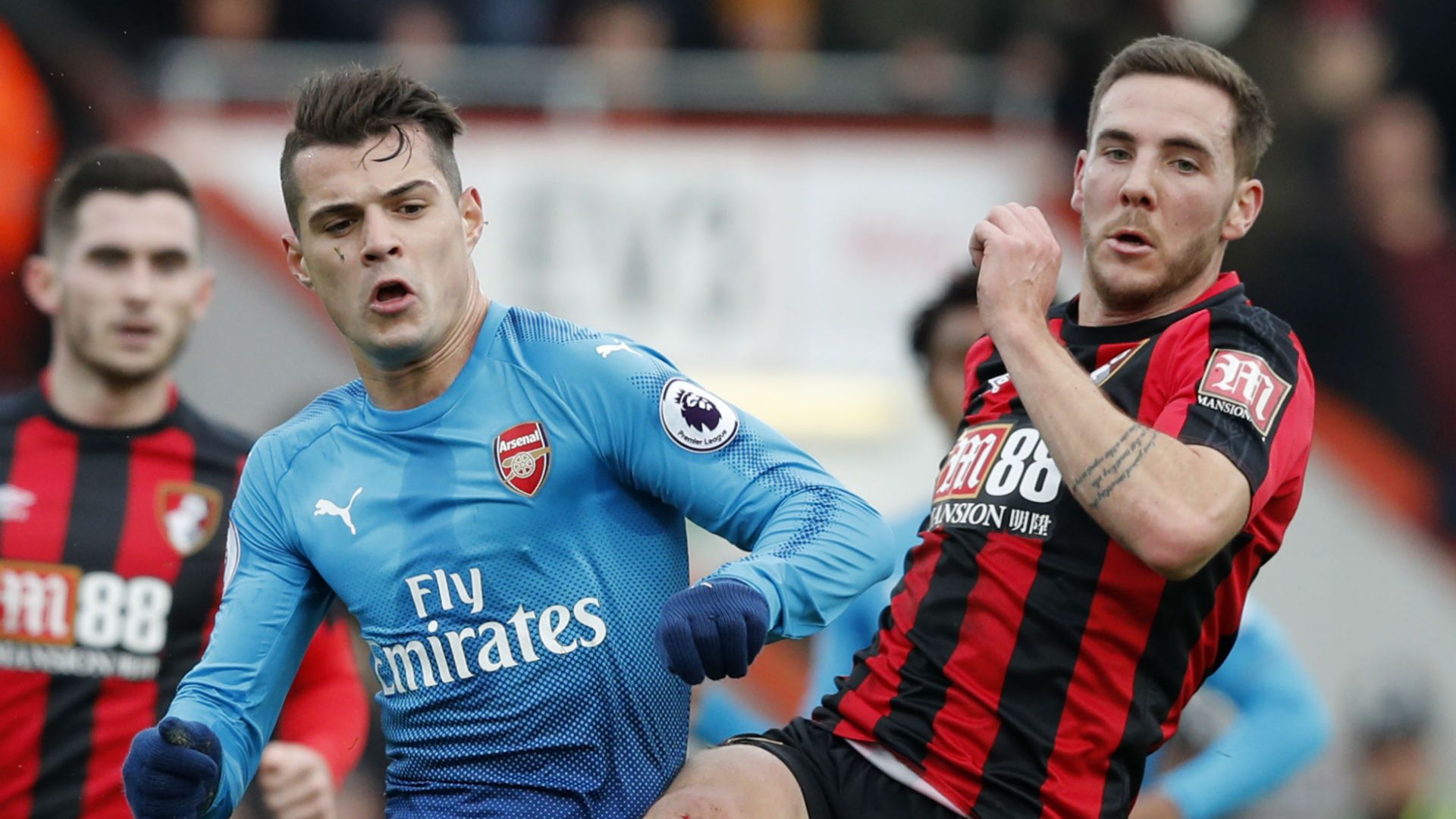 Granit Xhaka Arsenal Dan Gosling Bournemouth
