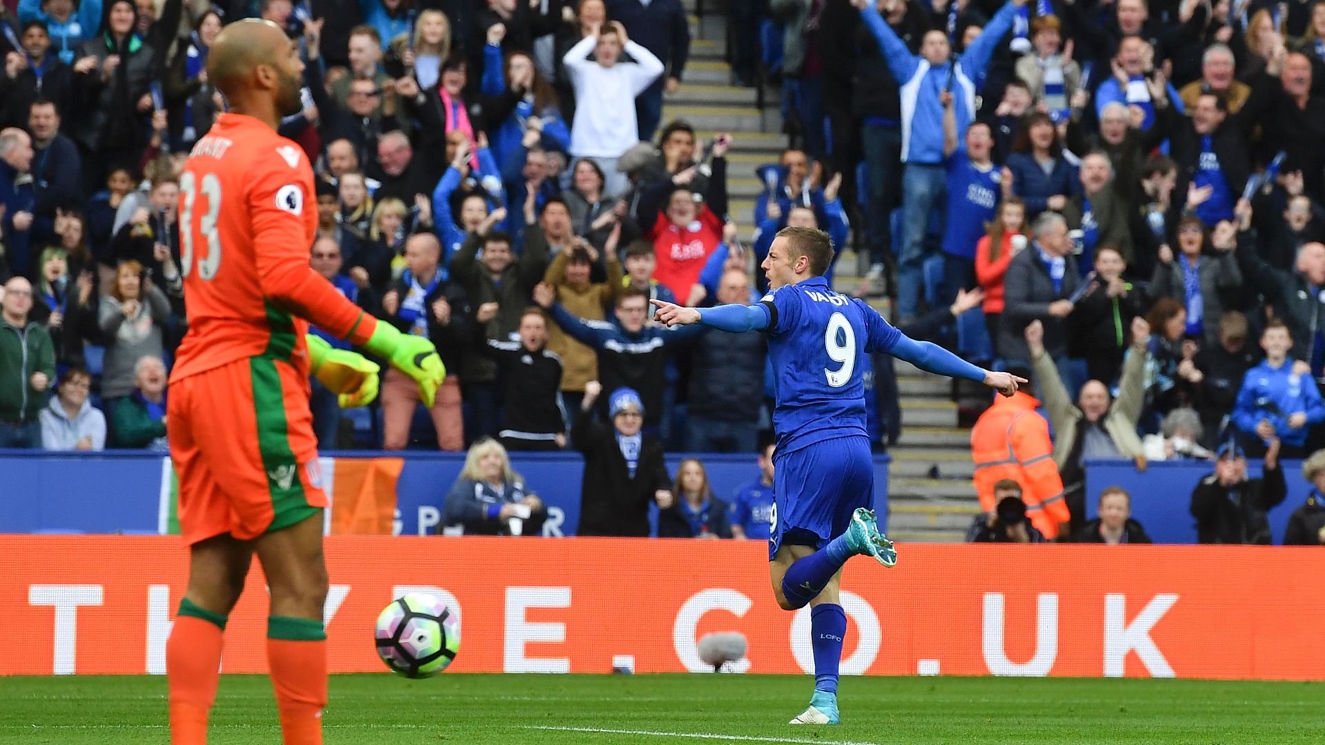 Jamie Vardy Leicester Stoke 01042017