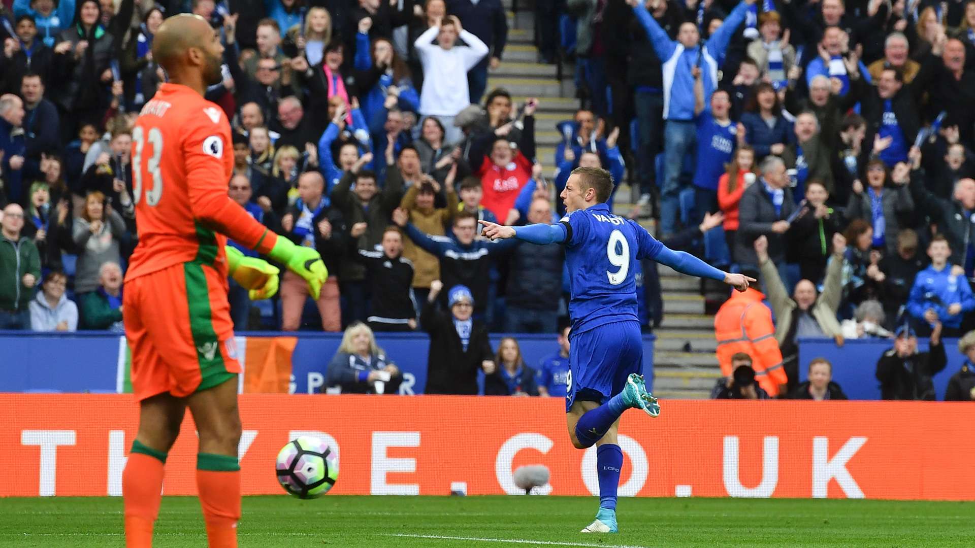 Jamie Vardy Leicester Stoke 01042017