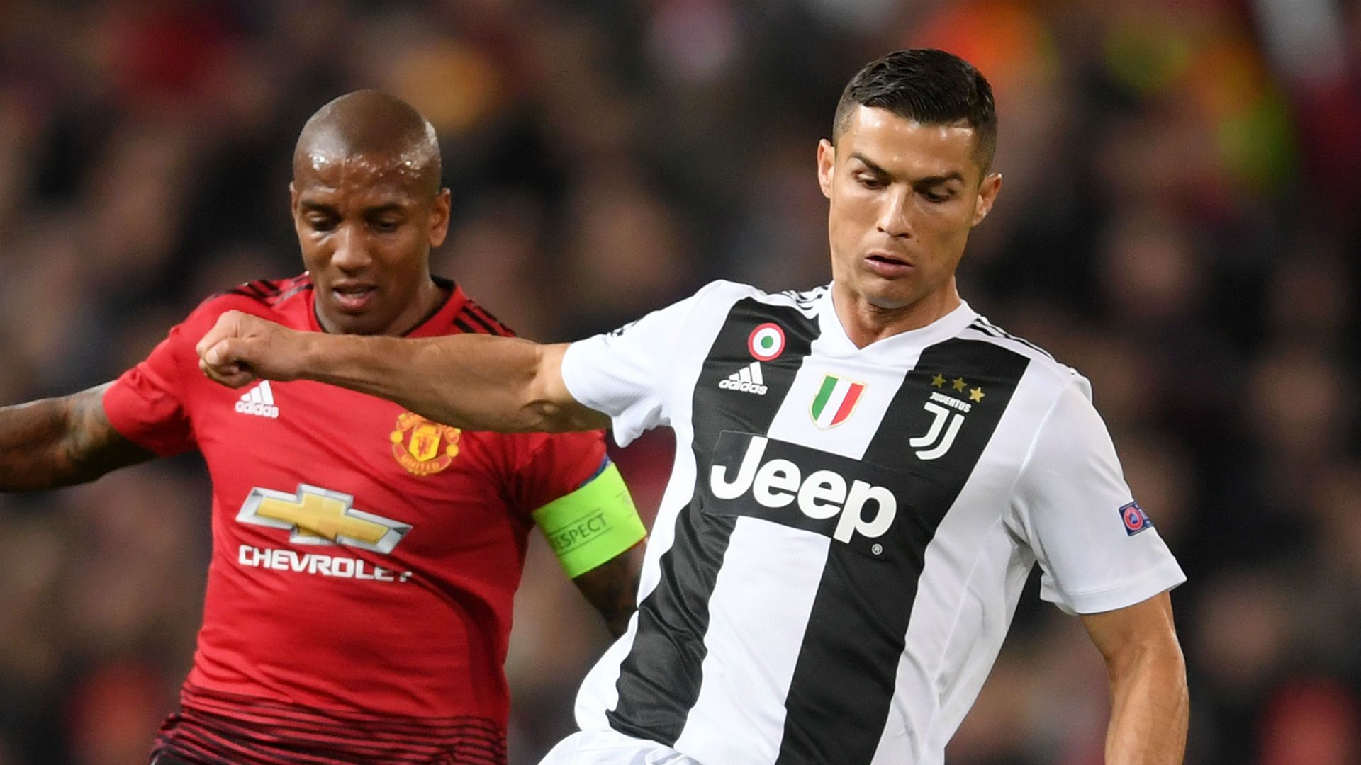 Cristiano Ronaldo Ashley Young Juventus Manchester United