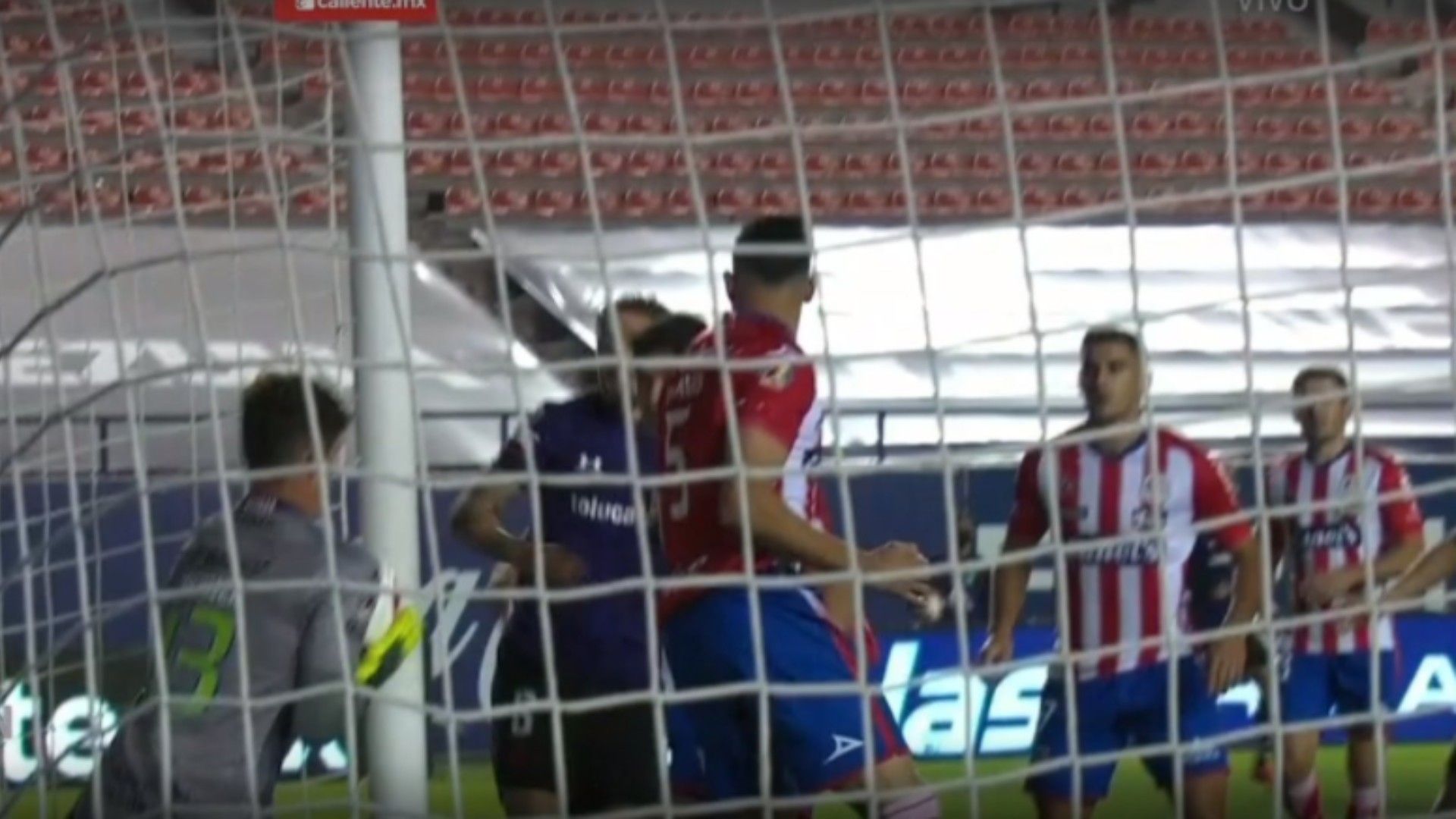 San Luis vs Toluca gol anulado
