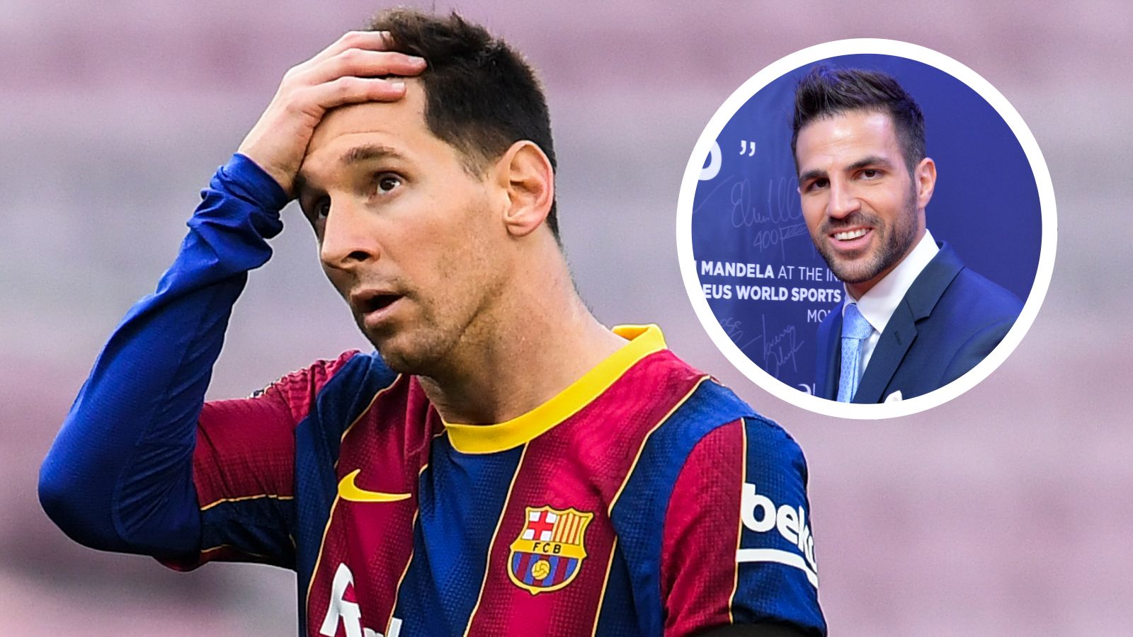 Cesc Fabregas and Lionel Messi main image