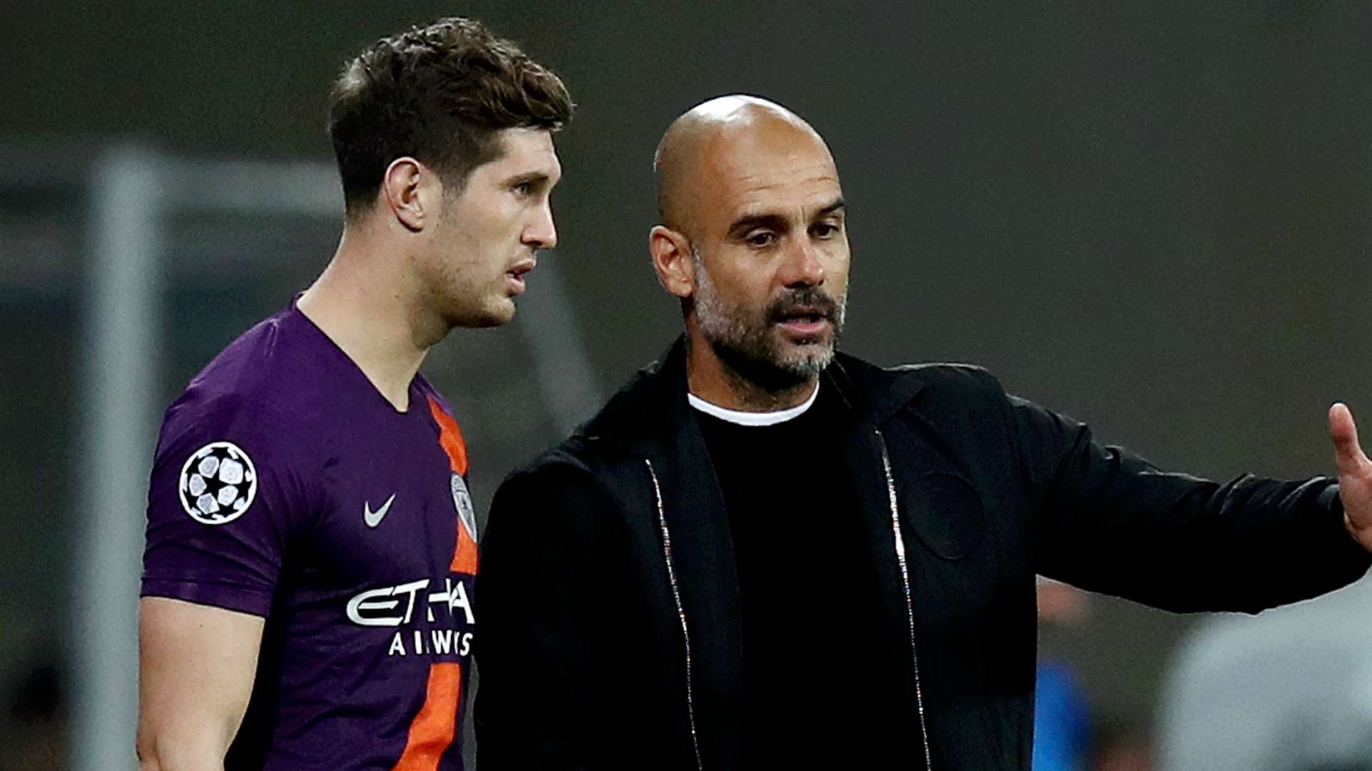 Pep Guardiola John Stones Manchester City 2018-19